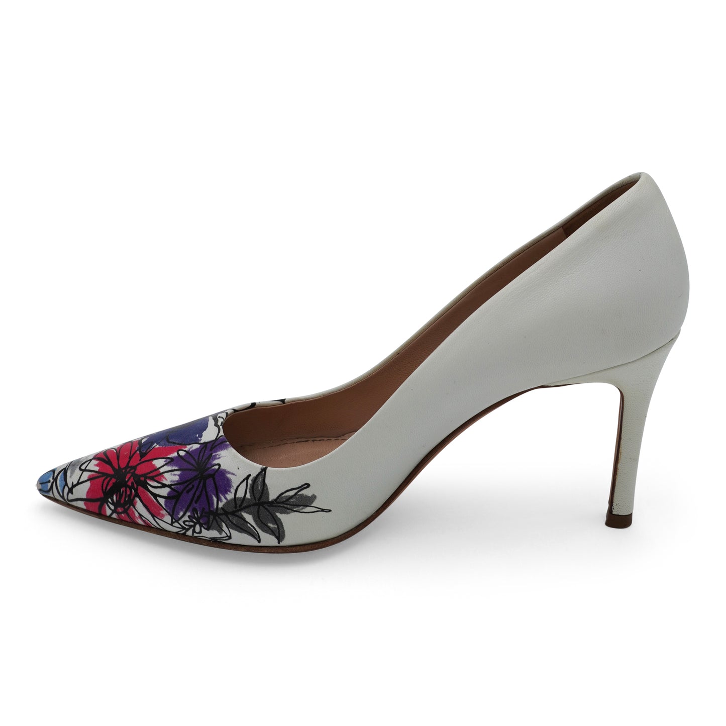 Miu Miu Floral Pointed-Toe Pumps, size 36