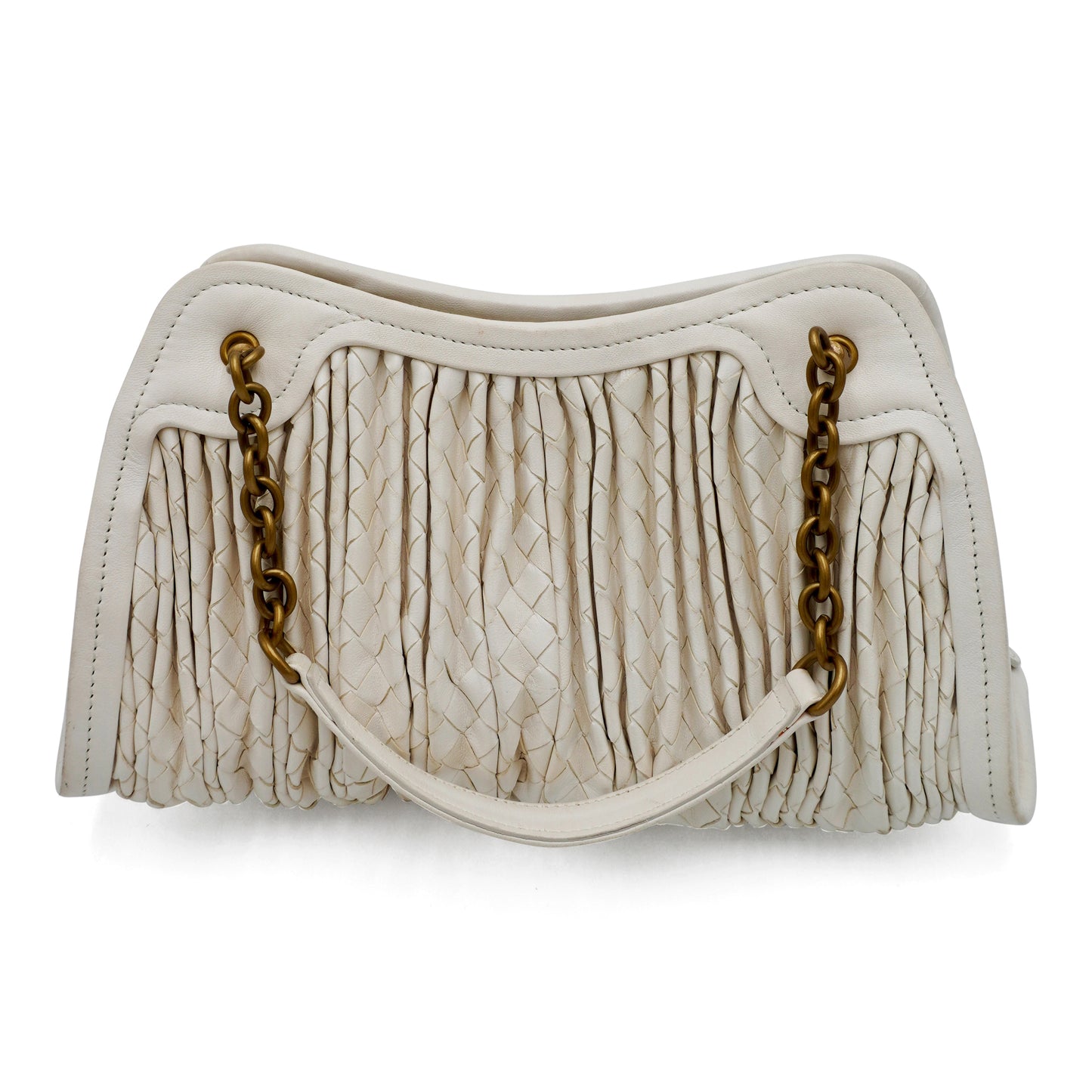 Bottega Veneta Pleated Intrecciato Leather Bag