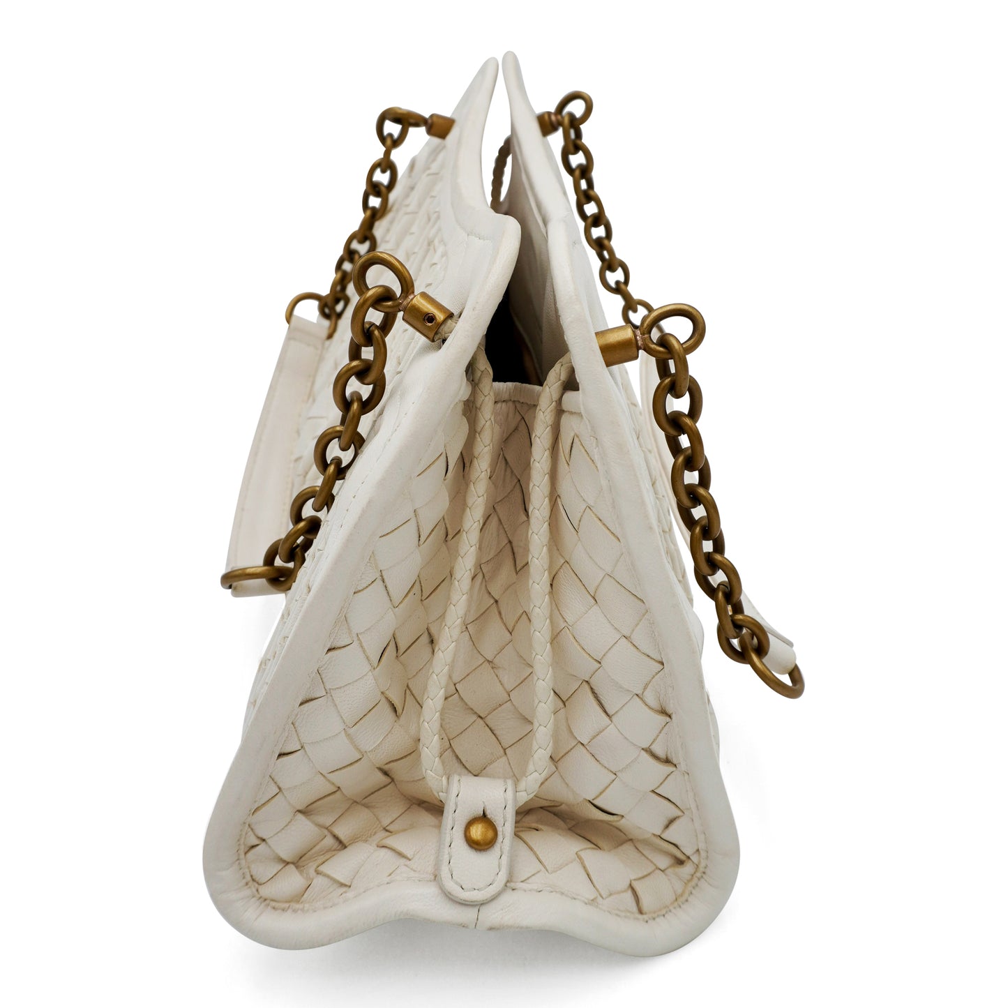 Bottega Veneta Pleated Intrecciato Leather Bag