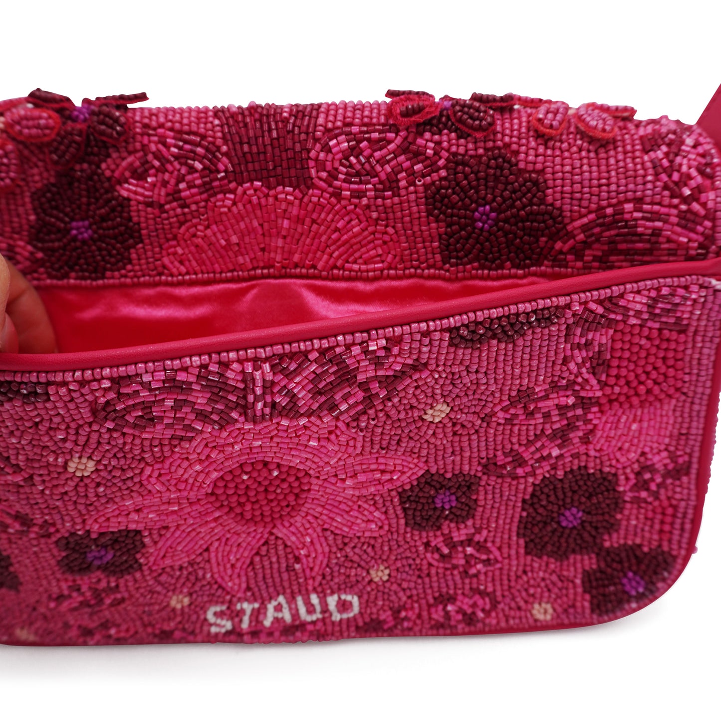 Staud Tommy Beaded Shoulder Bag in Blossom Garden Party
