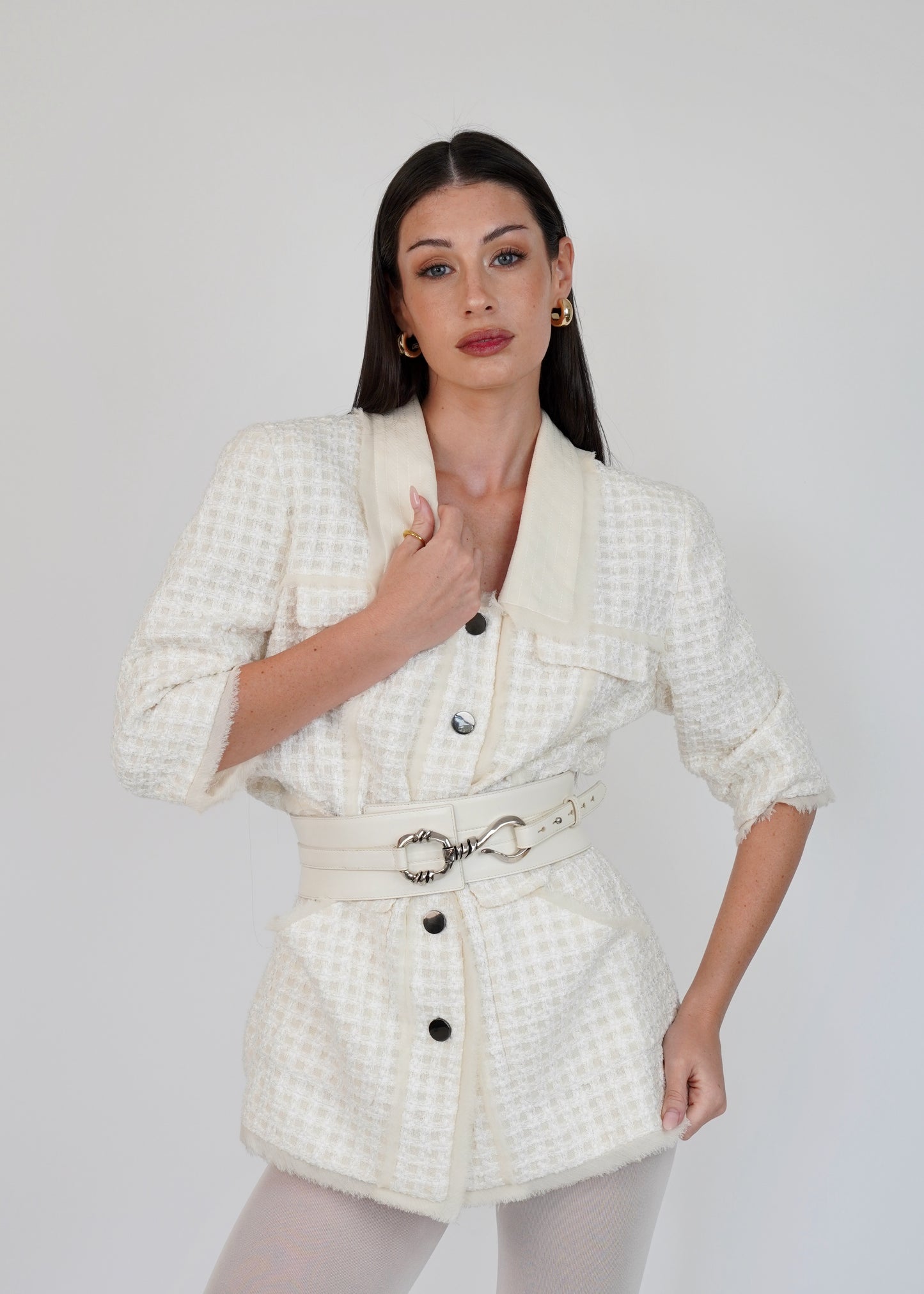 Alexander McQueen Double-Strap Belt with Sculptural Buckle