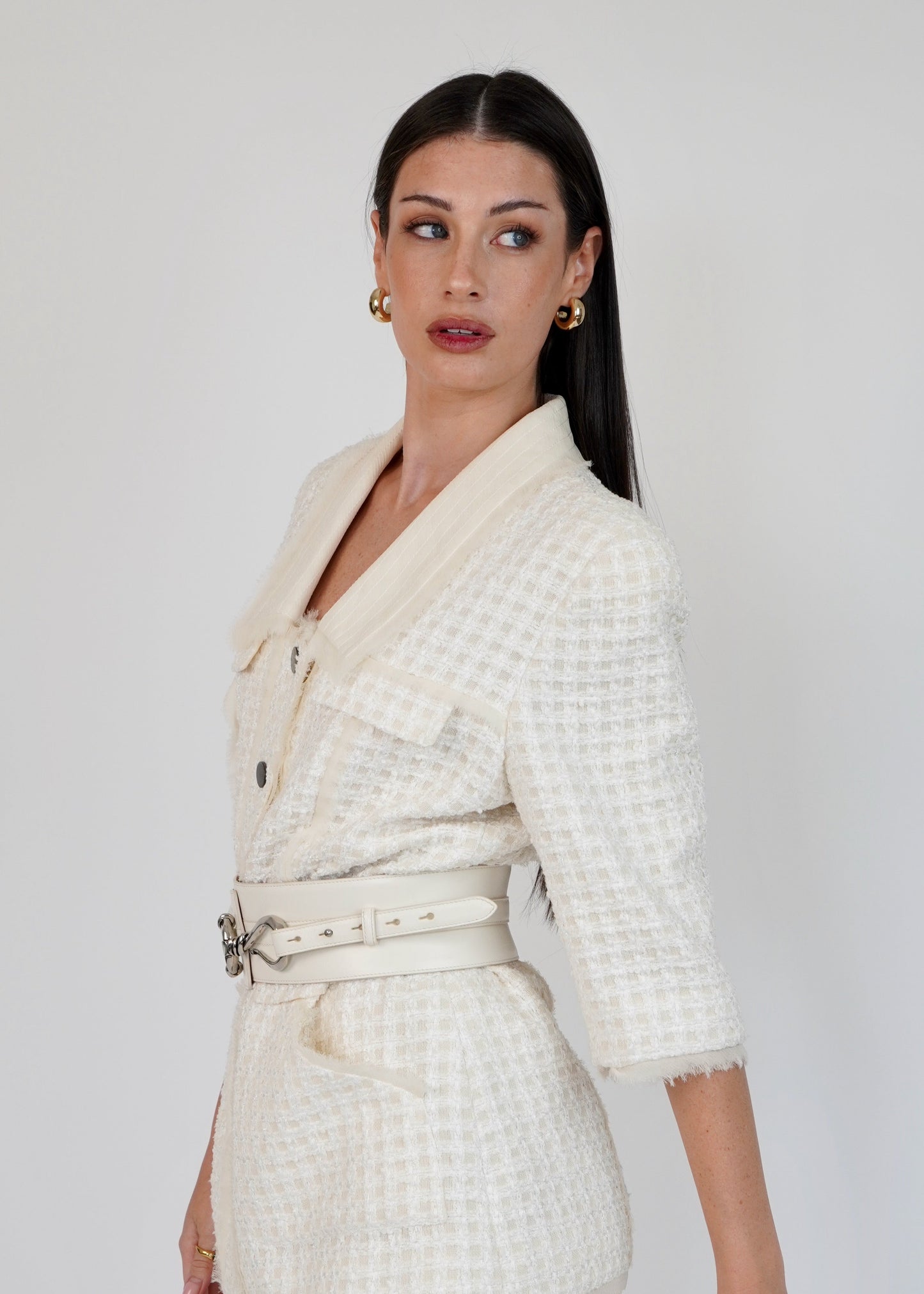 Alexander McQueen Double-Strap Belt with Sculptural Buckle