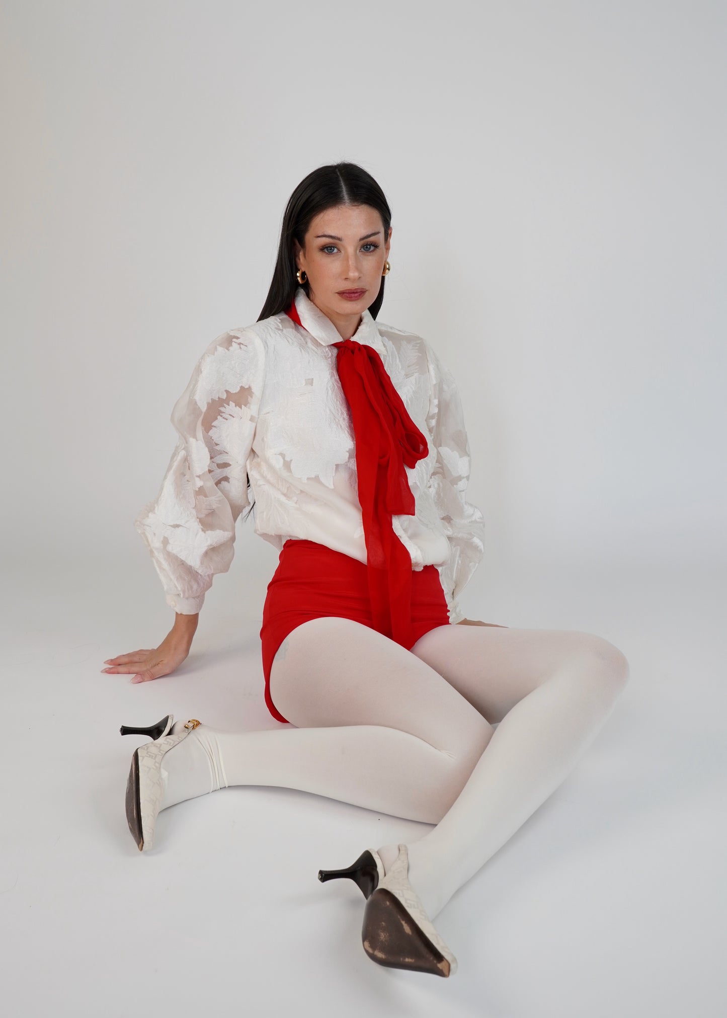 Gucci Silk Chiffon Micro Shorts with Waist Tie