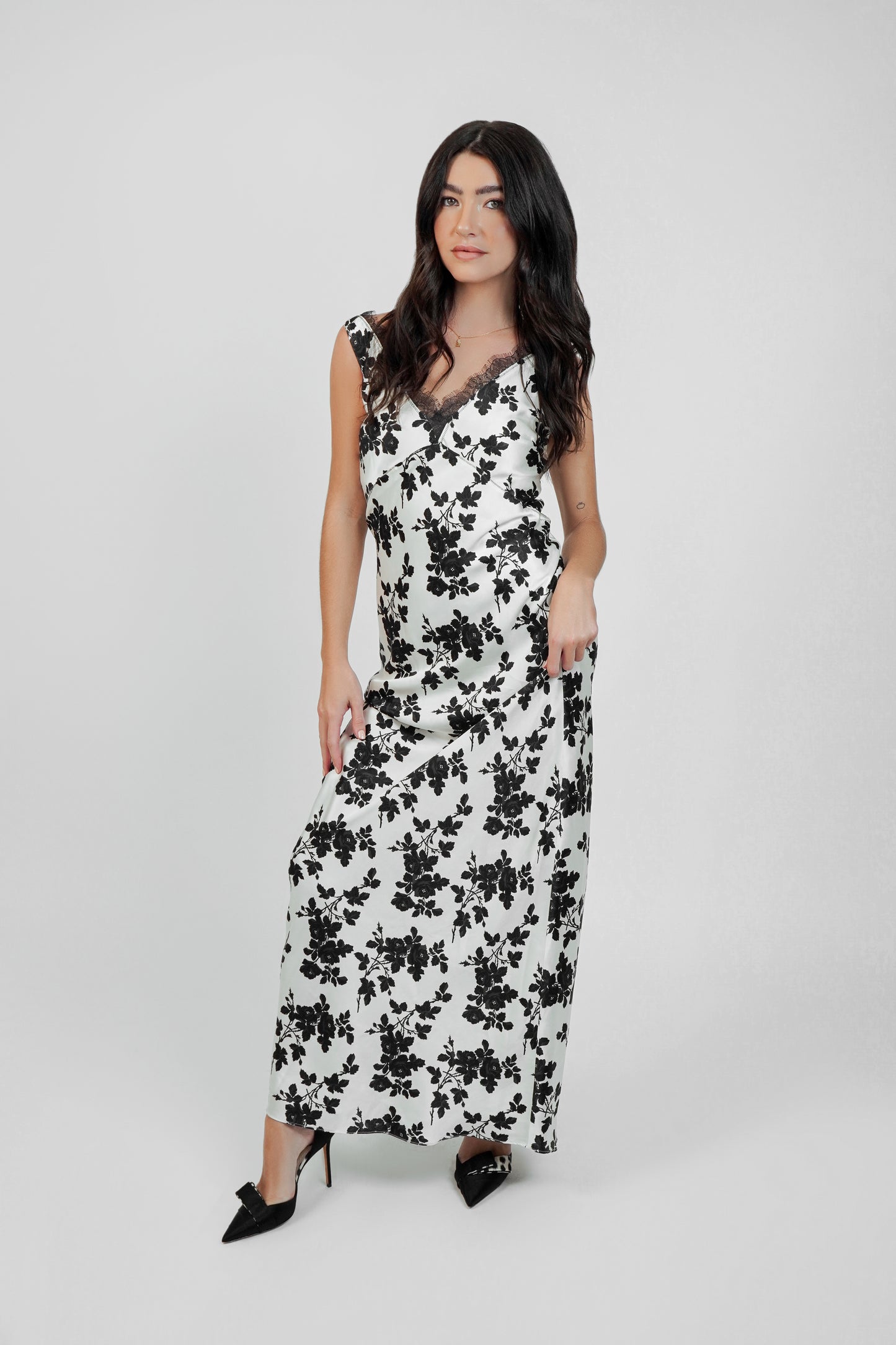 Veronica Beard Hamina Floral Silk Charmeuse Maxi Dress