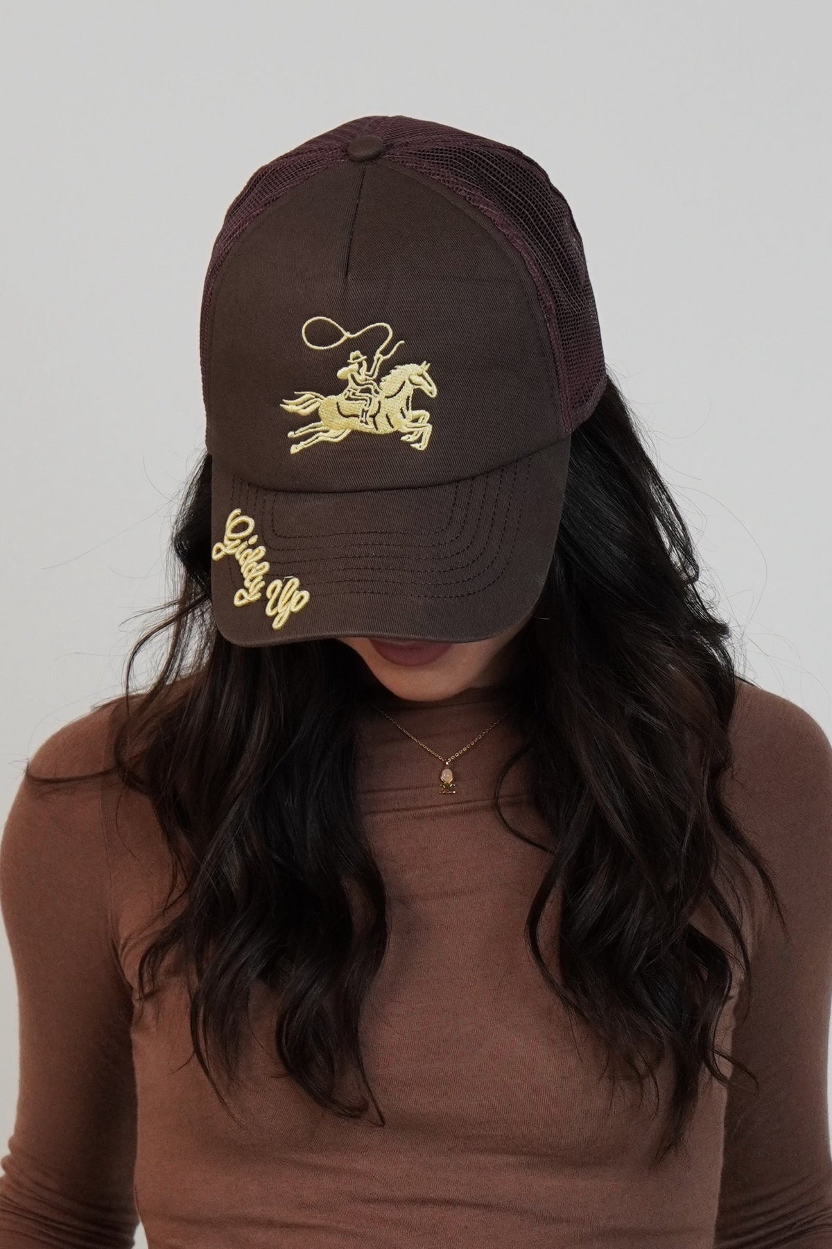 Understated Leather Giddy Up Trucker Hat