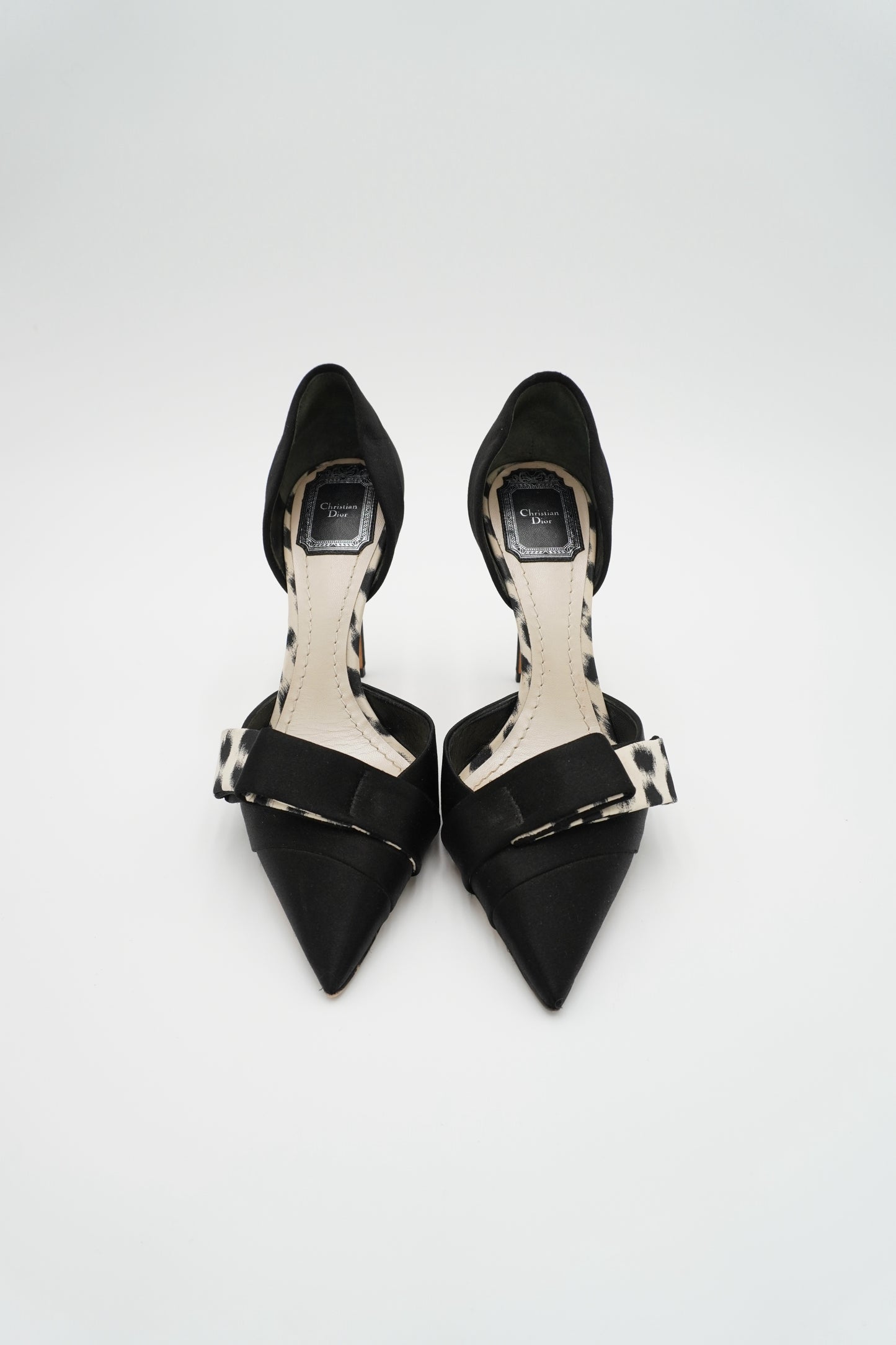 Christian Dior Oblique Jacquard Satin D'Orsay Pumps, size 8