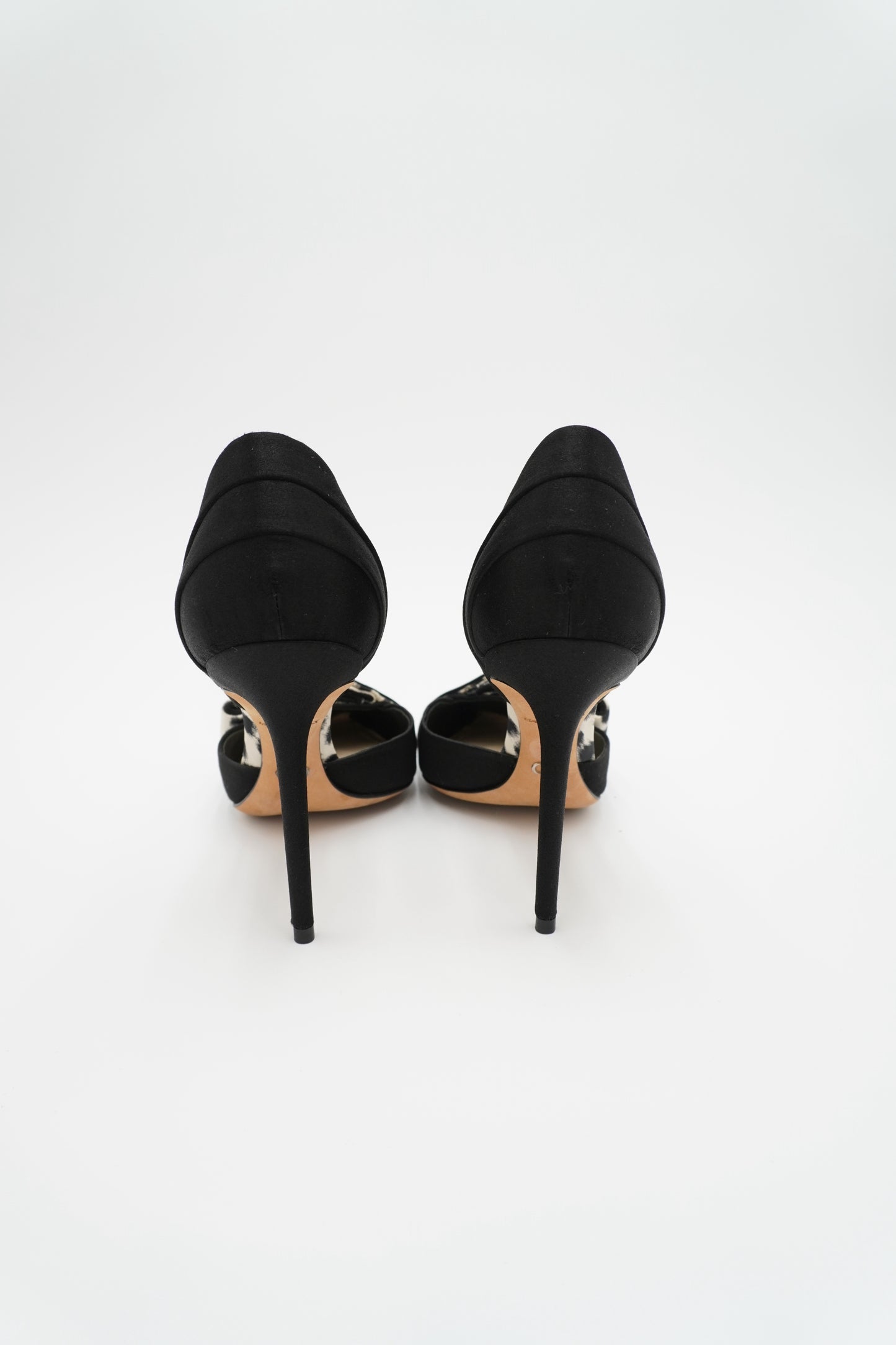 Christian Dior Oblique Jacquard Satin D'Orsay Pumps, size 8