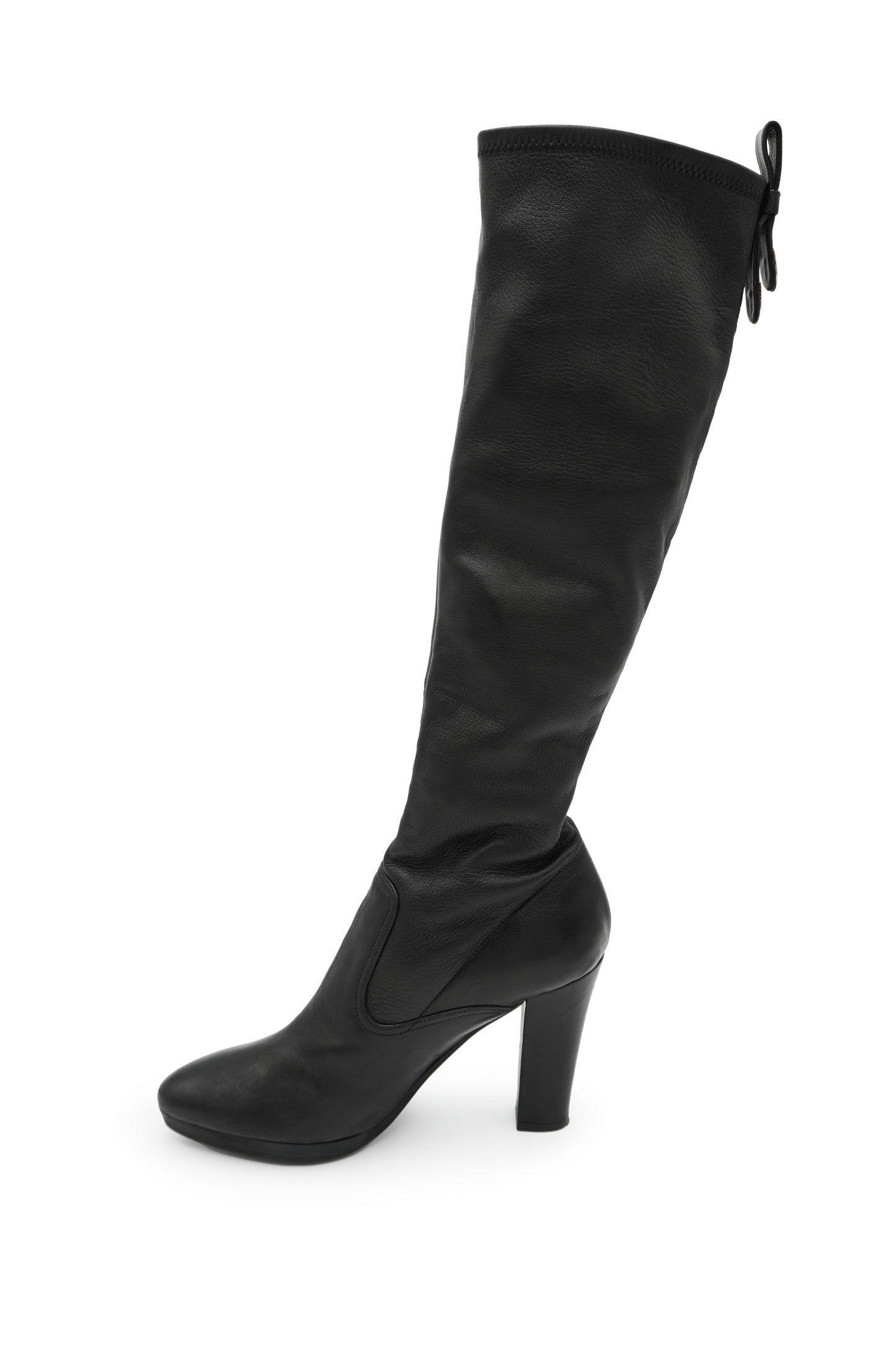 Gianfranco Ferré Black Leather Knee-High Boots