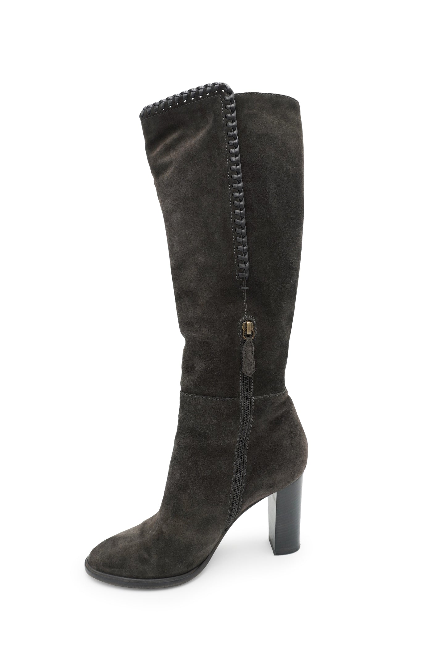Frye Grey Suede Knee-High Boots