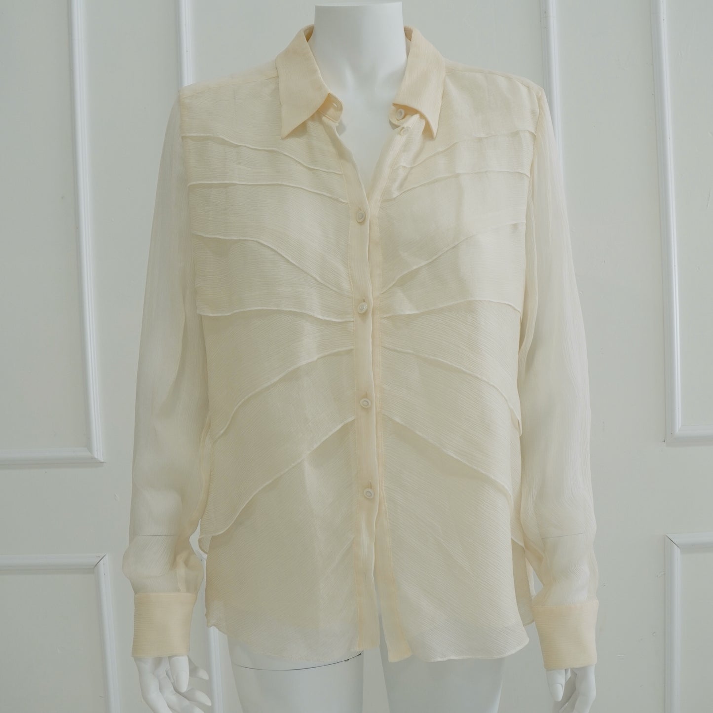Escada Silk Long Sleeve Button-up Top