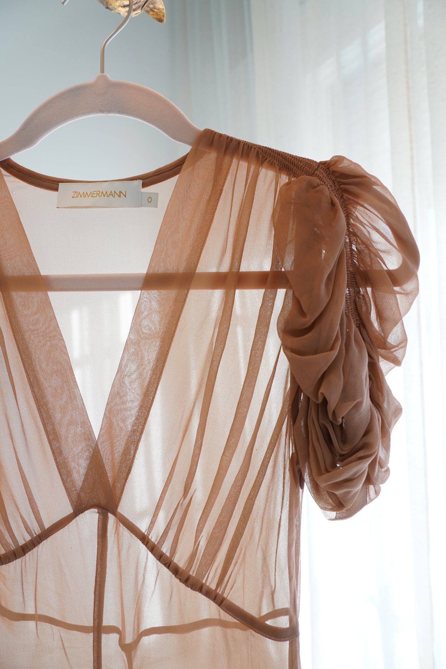 Zimmermann Sheer 'Eden' Silk-Georgette Midi Dress