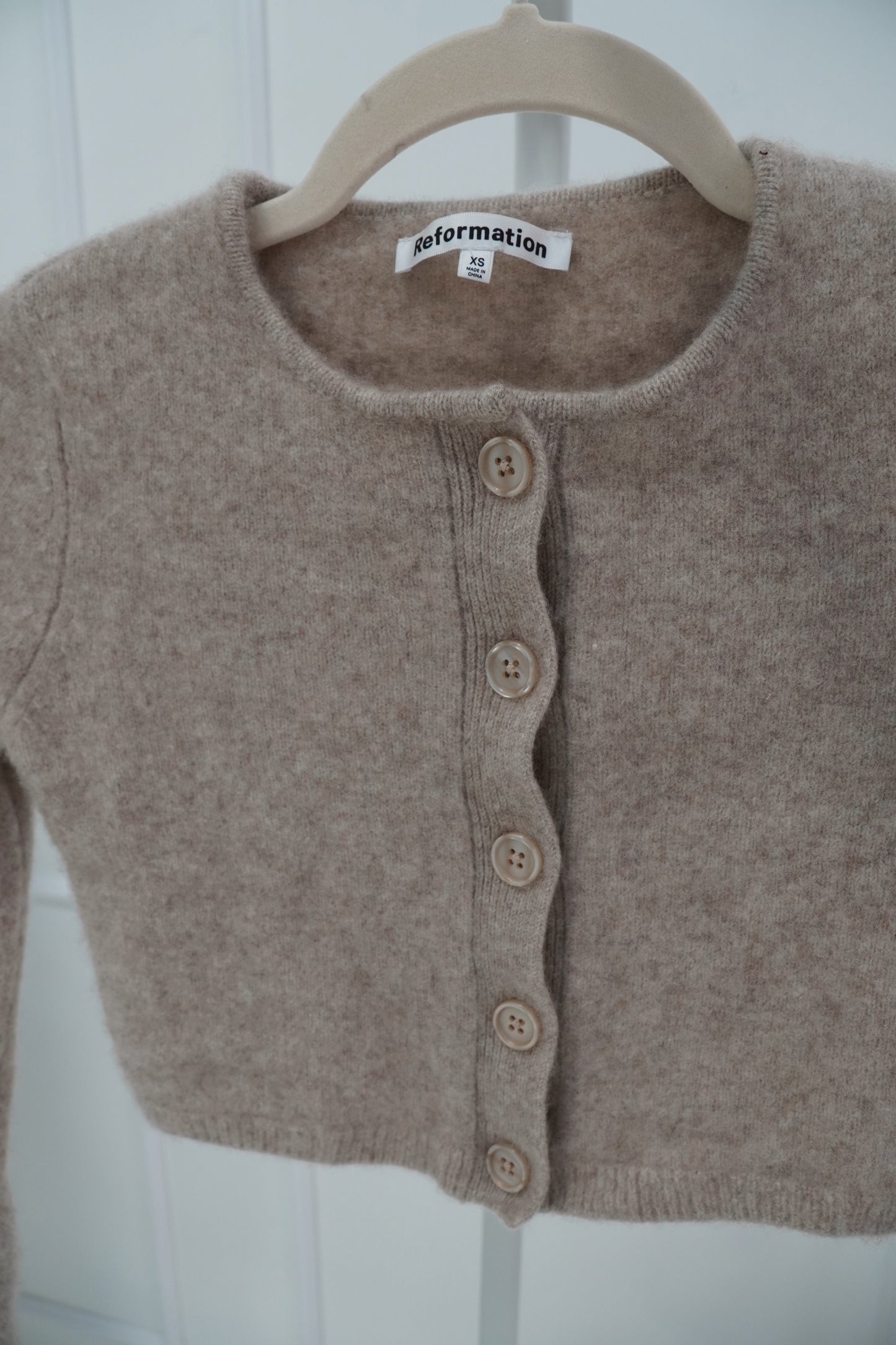 Reformation Cropped Cashmere Cardigan