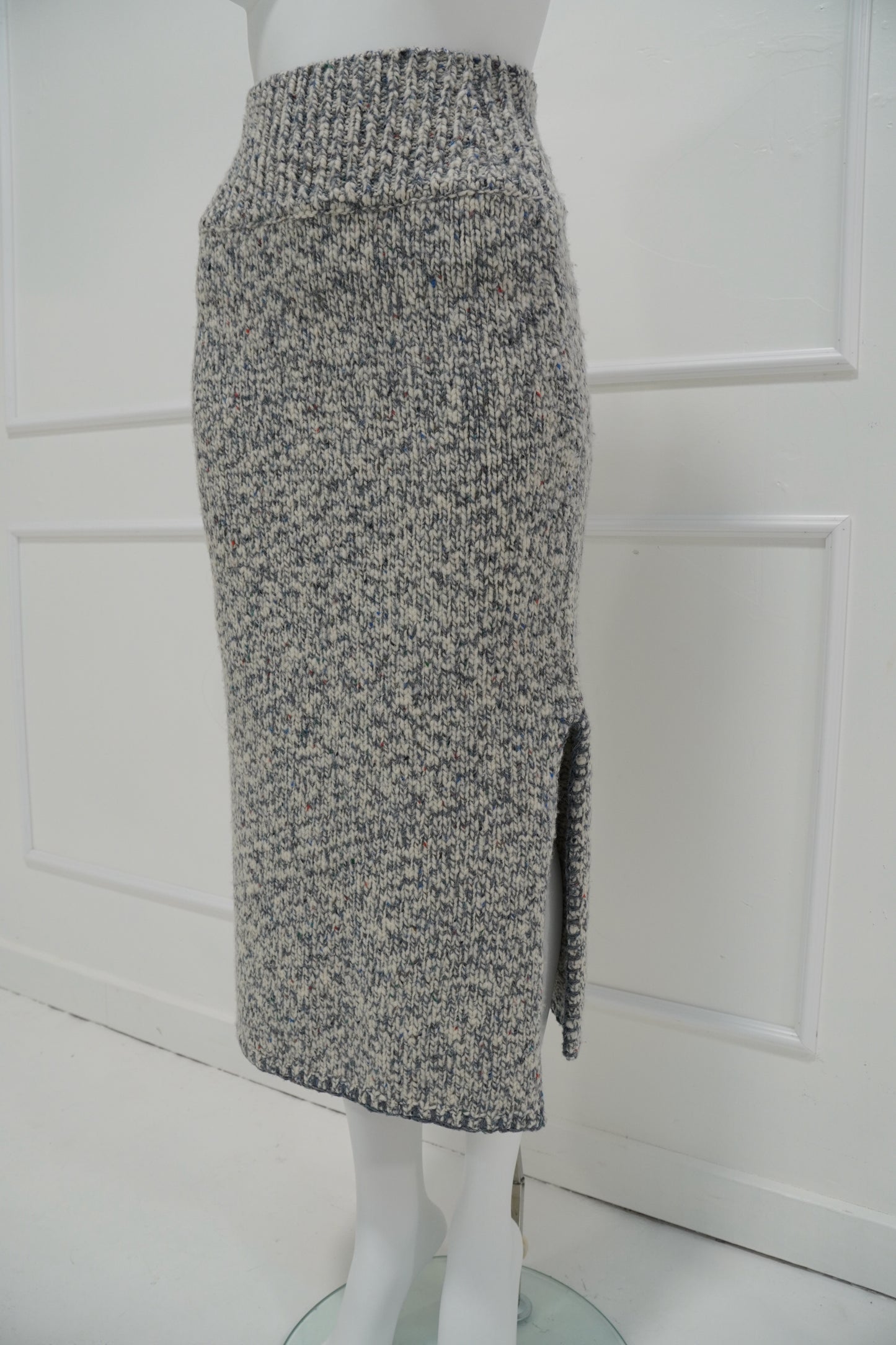 Ulla Johnson Giordana Tweed Knit Skirt in Slate