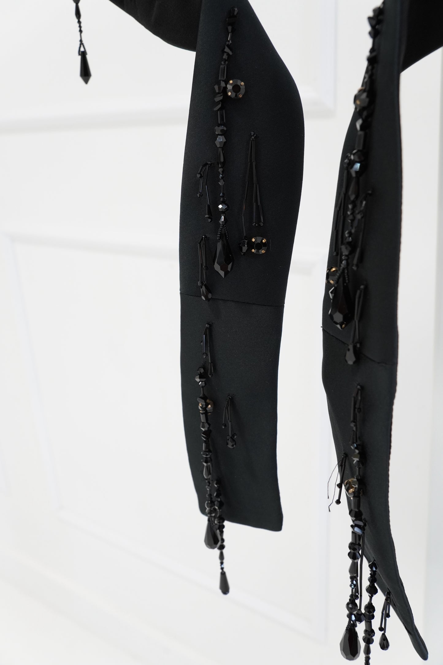 Emilia Wickstead 'Tara' Cropped Bead-embellished Cutout Top
