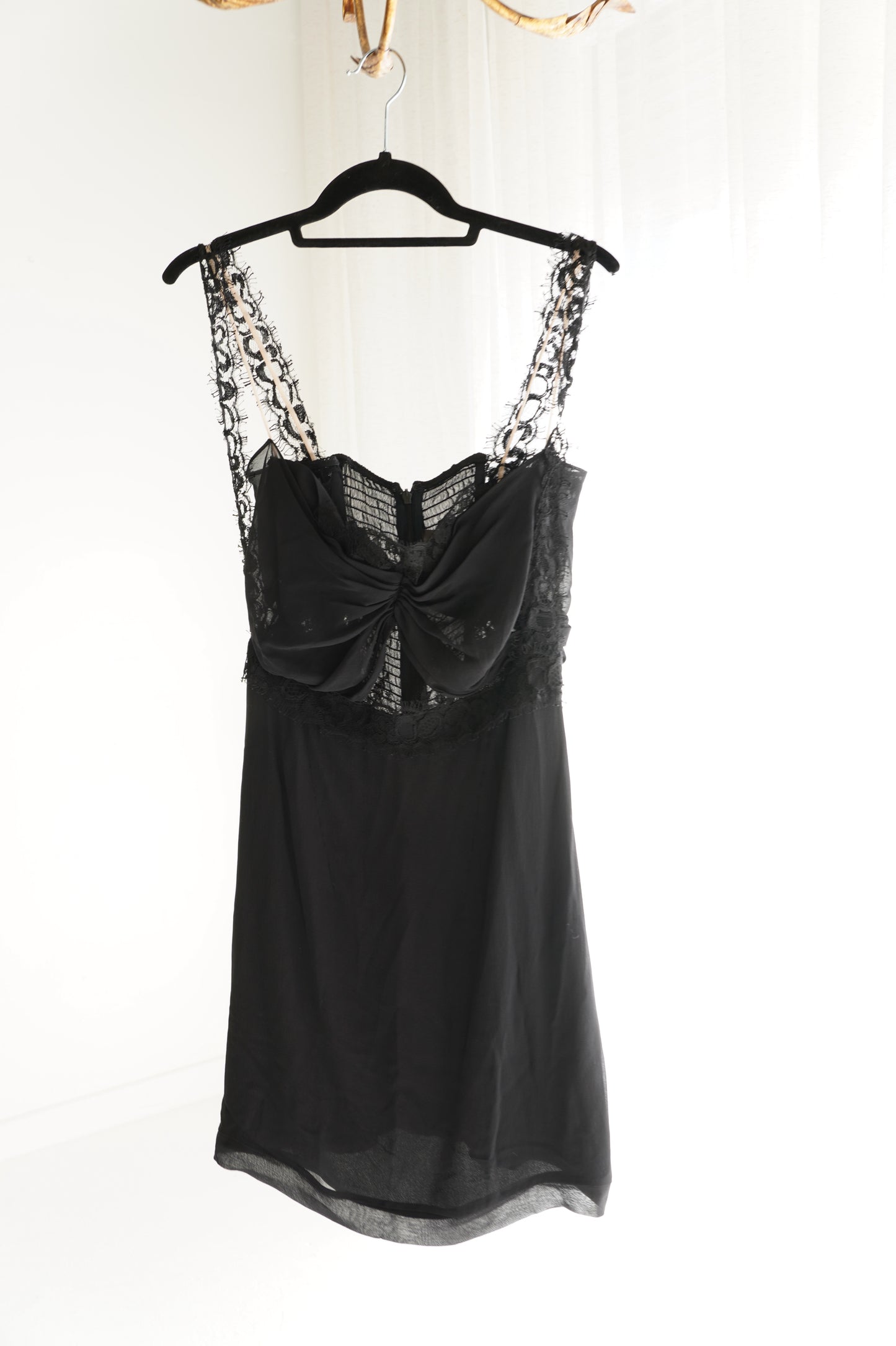 La Perla Black Lace Slip Dress