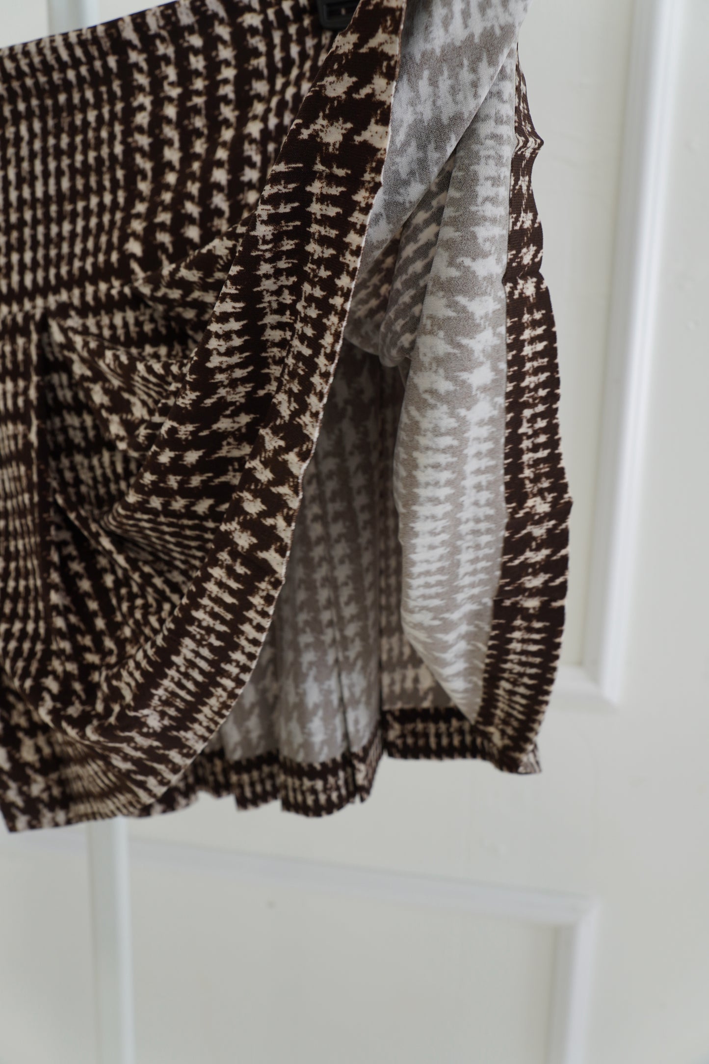 Norma Kamali Plaid Print Mini Skirt