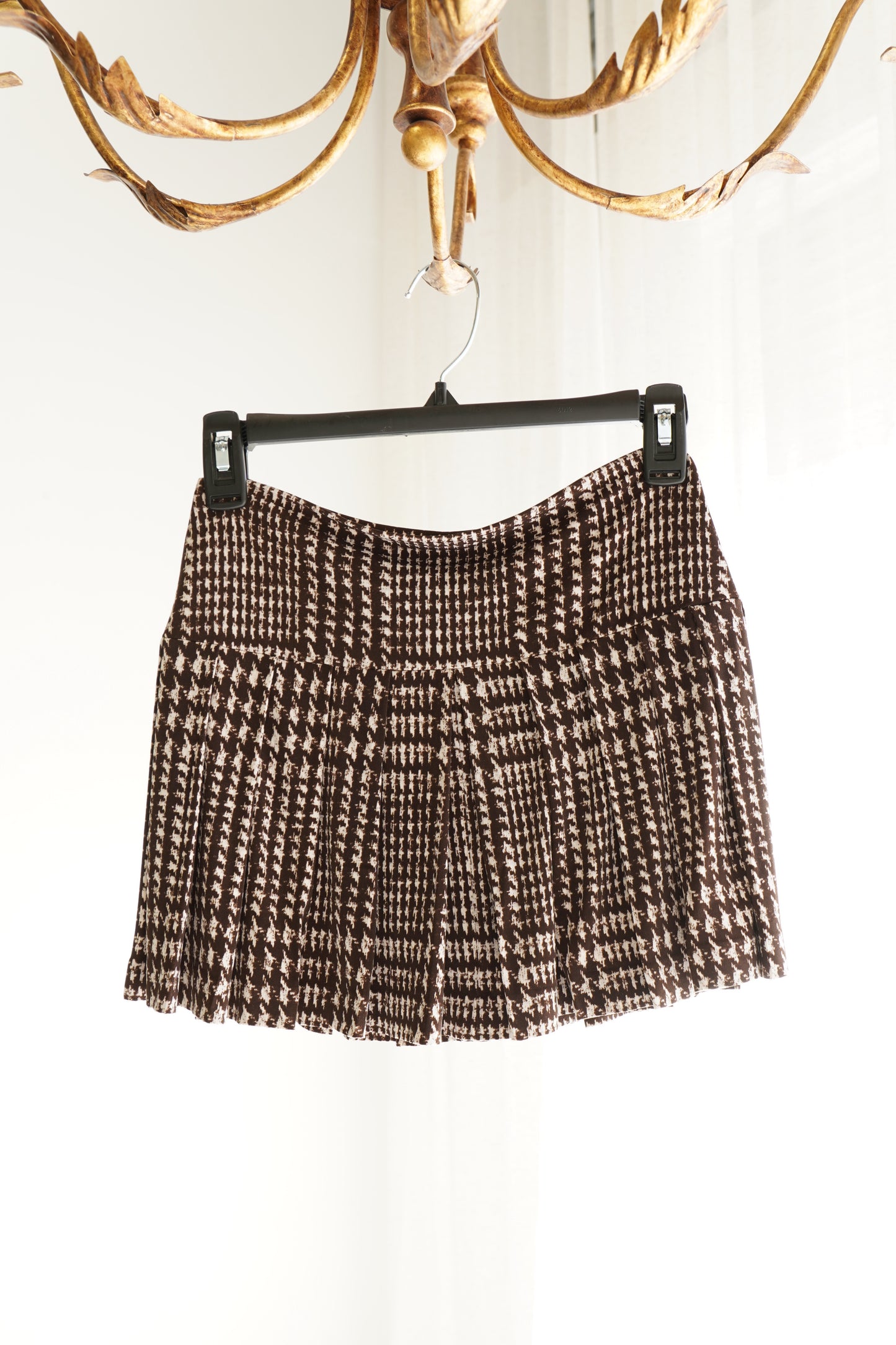 Norma Kamali Plaid Print Mini Skirt