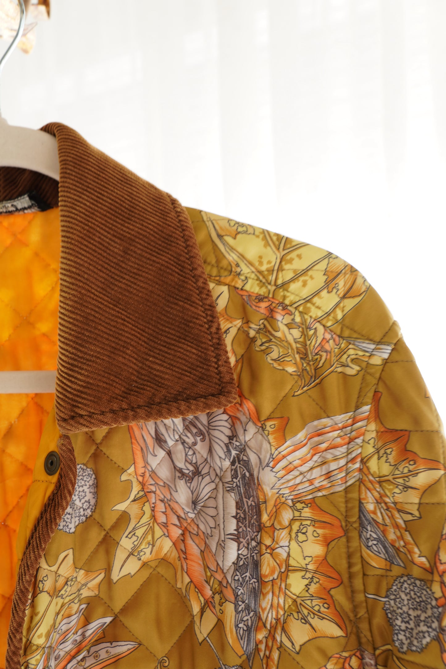 Salvatore Ferragamo Quilted Jacket with Corduroy Trim