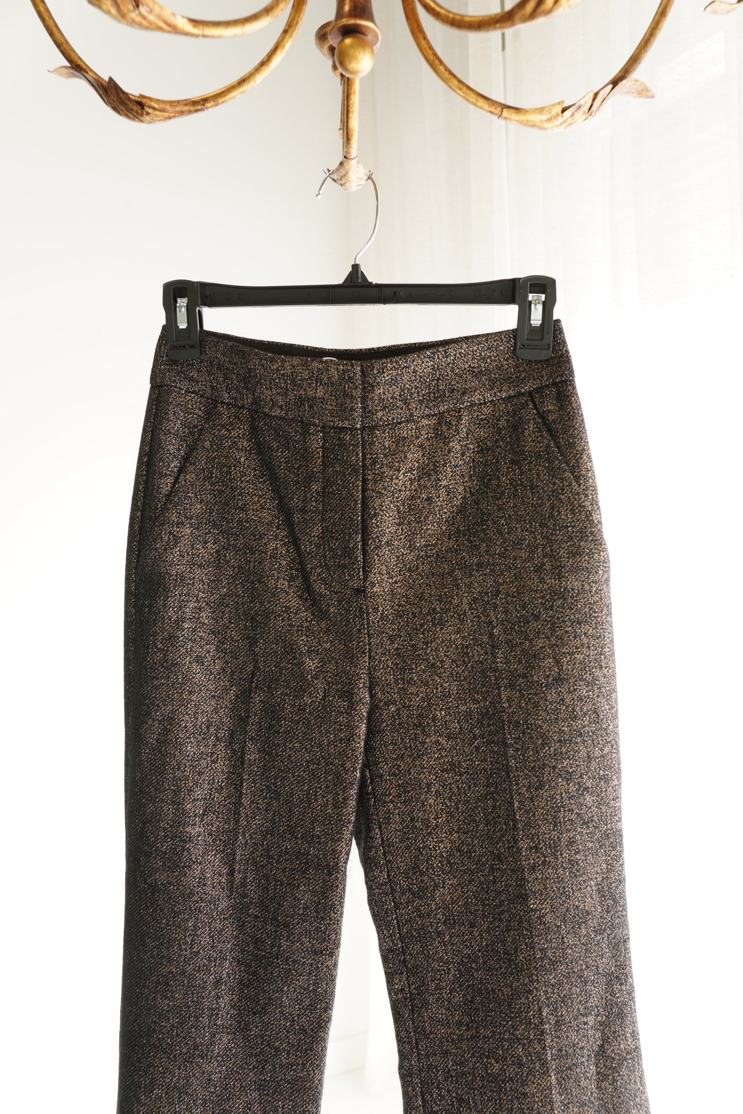 Veronica Beard “Lebone” Sparkly Wool-Blend Pants