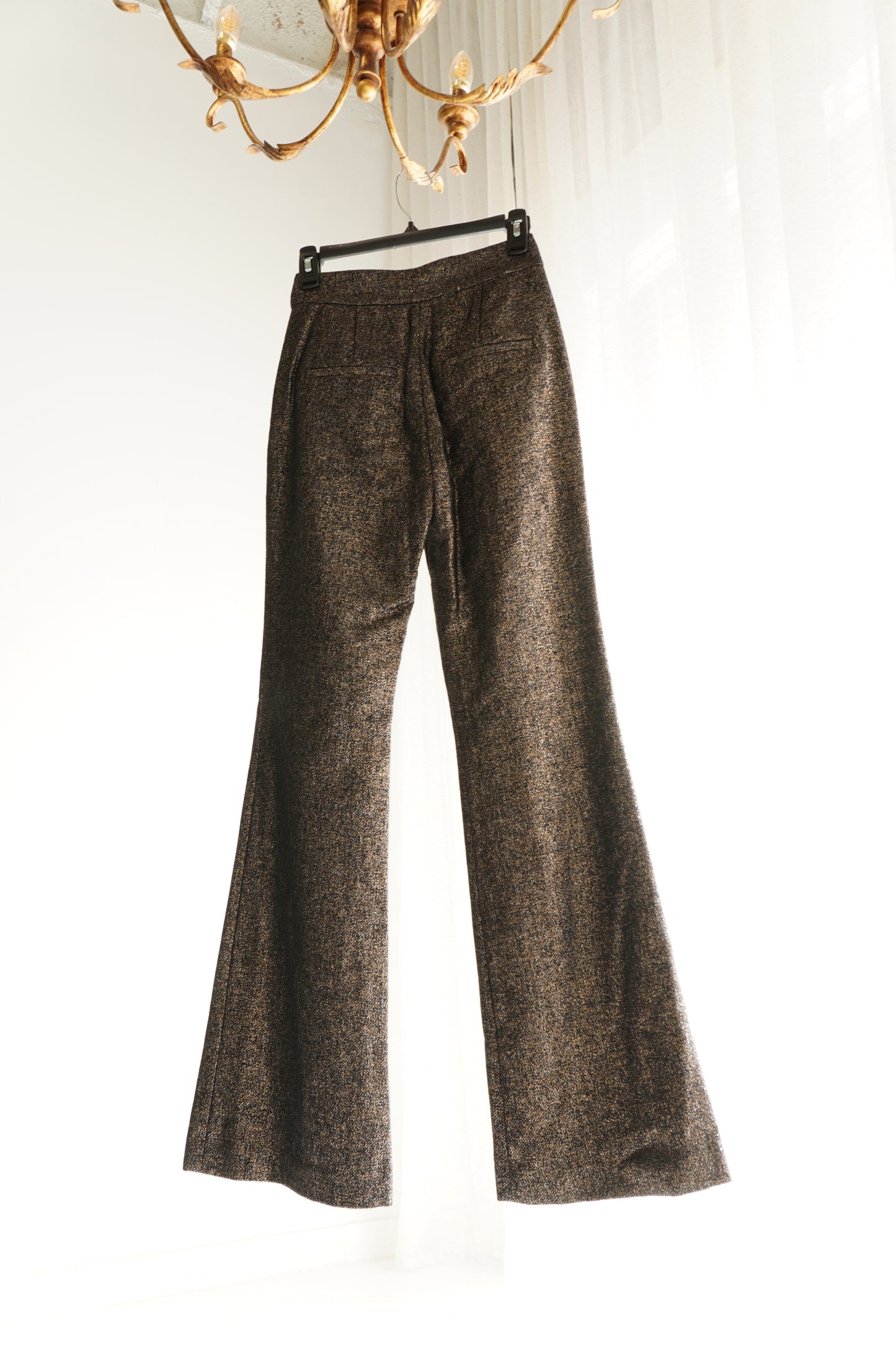 Veronica Beard “Lebone” Sparkly Wool-Blend Pants