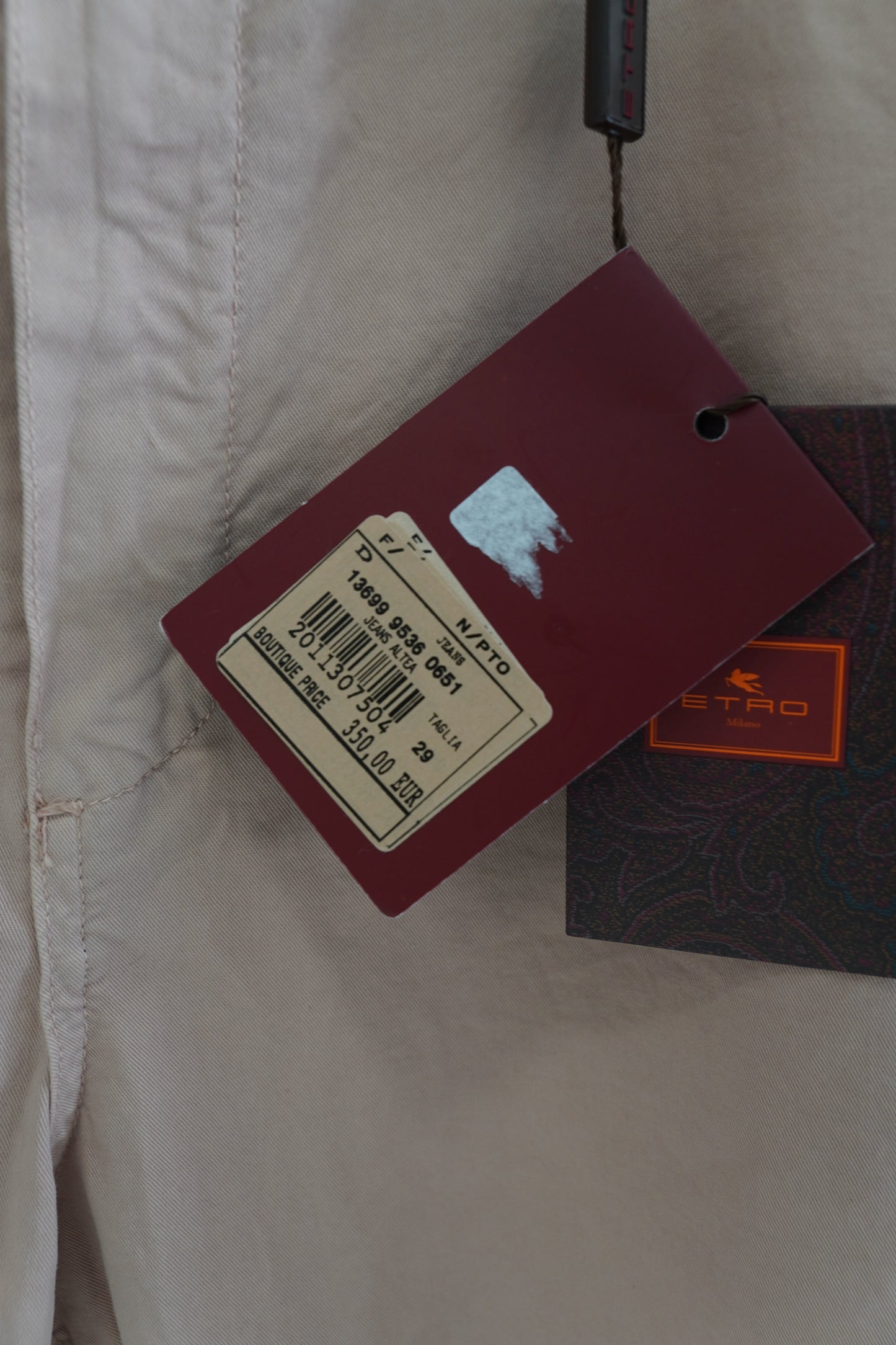 Etro Cotton Straight-Leg Jeans with Tags