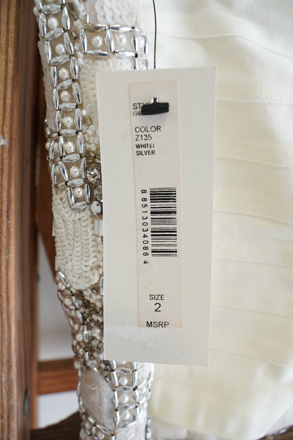 Alice + Olivia Strapless Beaded Corset Top, Size XS