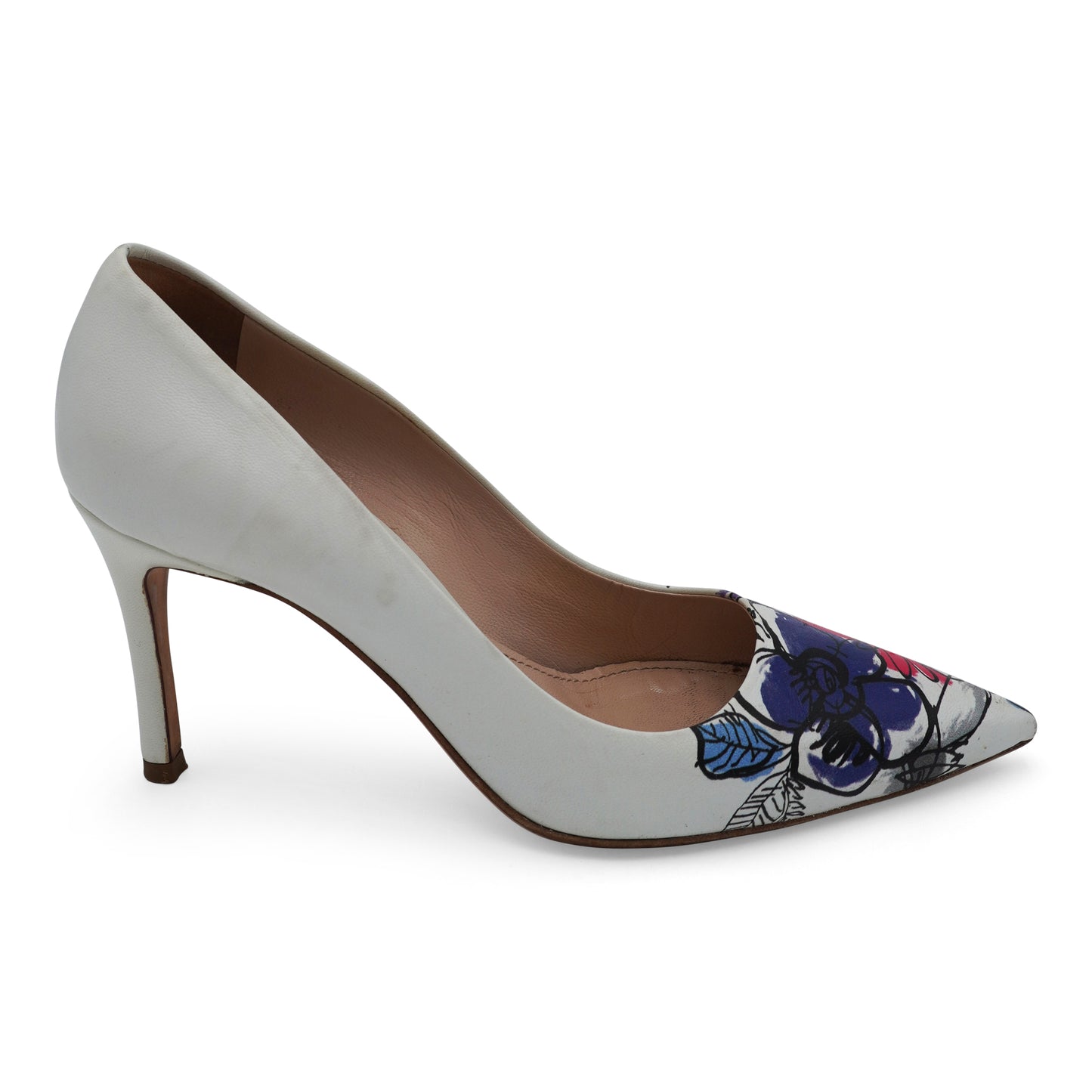 Miu Miu Floral Pointed-Toe Pumps, size 36