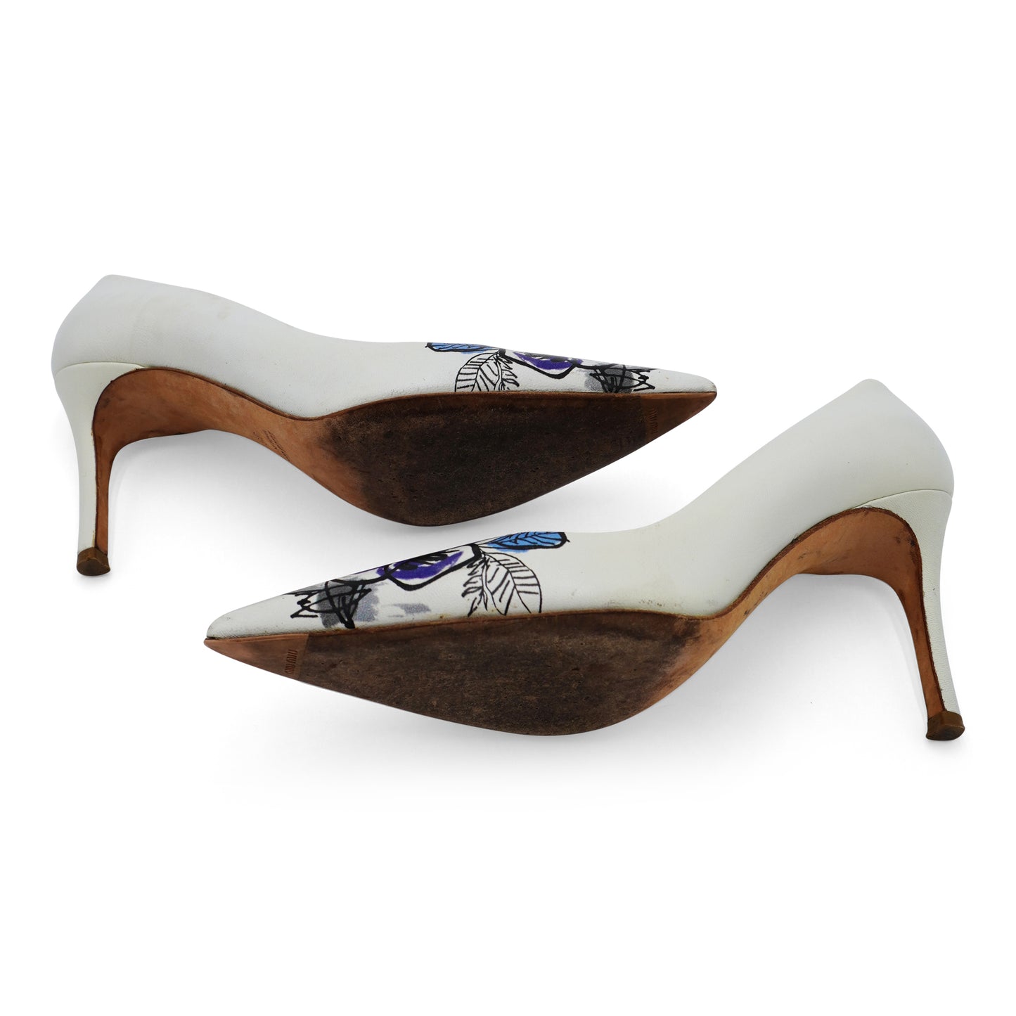 Miu Miu Floral Pointed-Toe Pumps, size 36