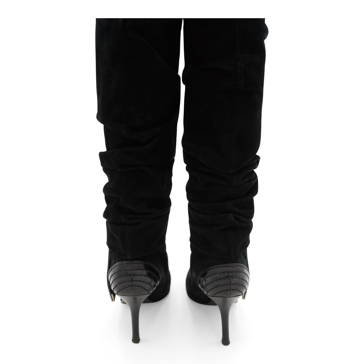Vintage Christian Dior Galliano Suede Slouch Boots, size 36.5