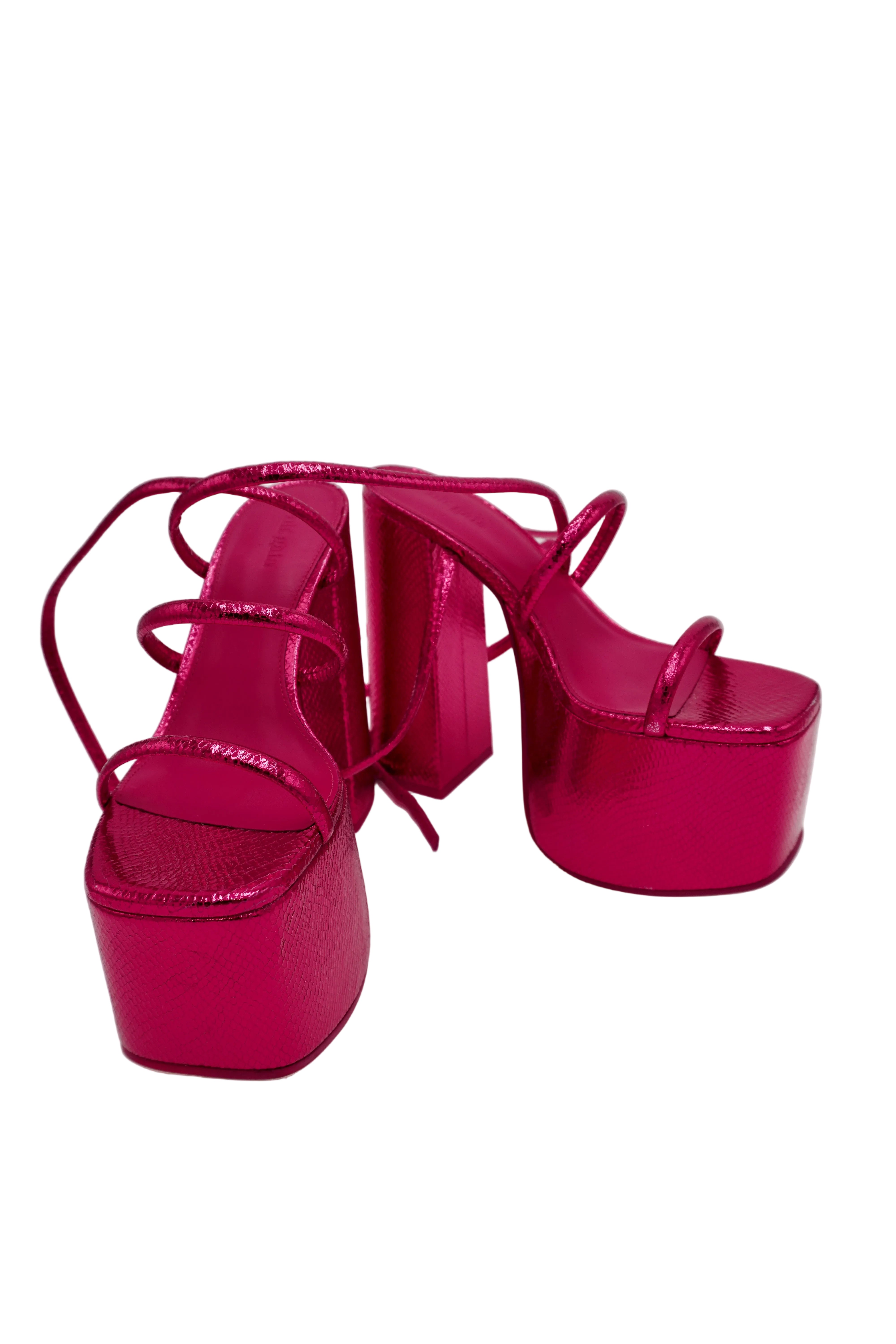 Cult Gaia Qajar Rose Hyte Platform Heels