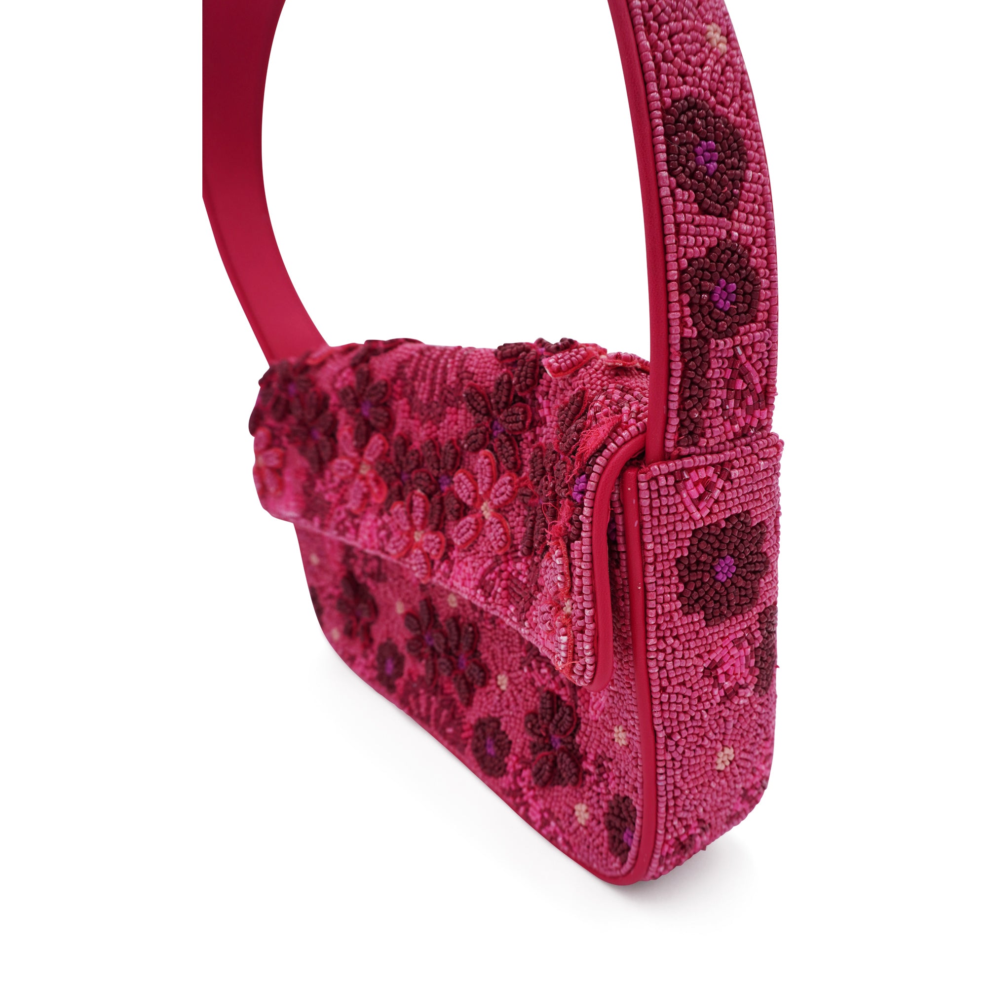Staud Tommy Beaded Shoulder Bag in Blossom Garden Party