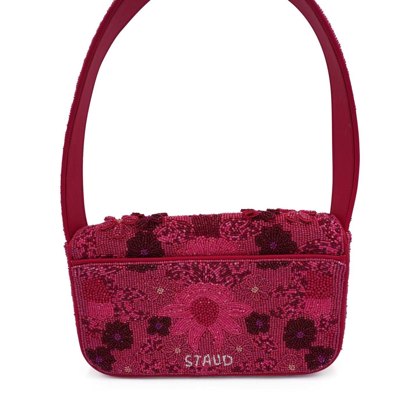 Staud Tommy Beaded Shoulder Bag in Blossom Garden Party