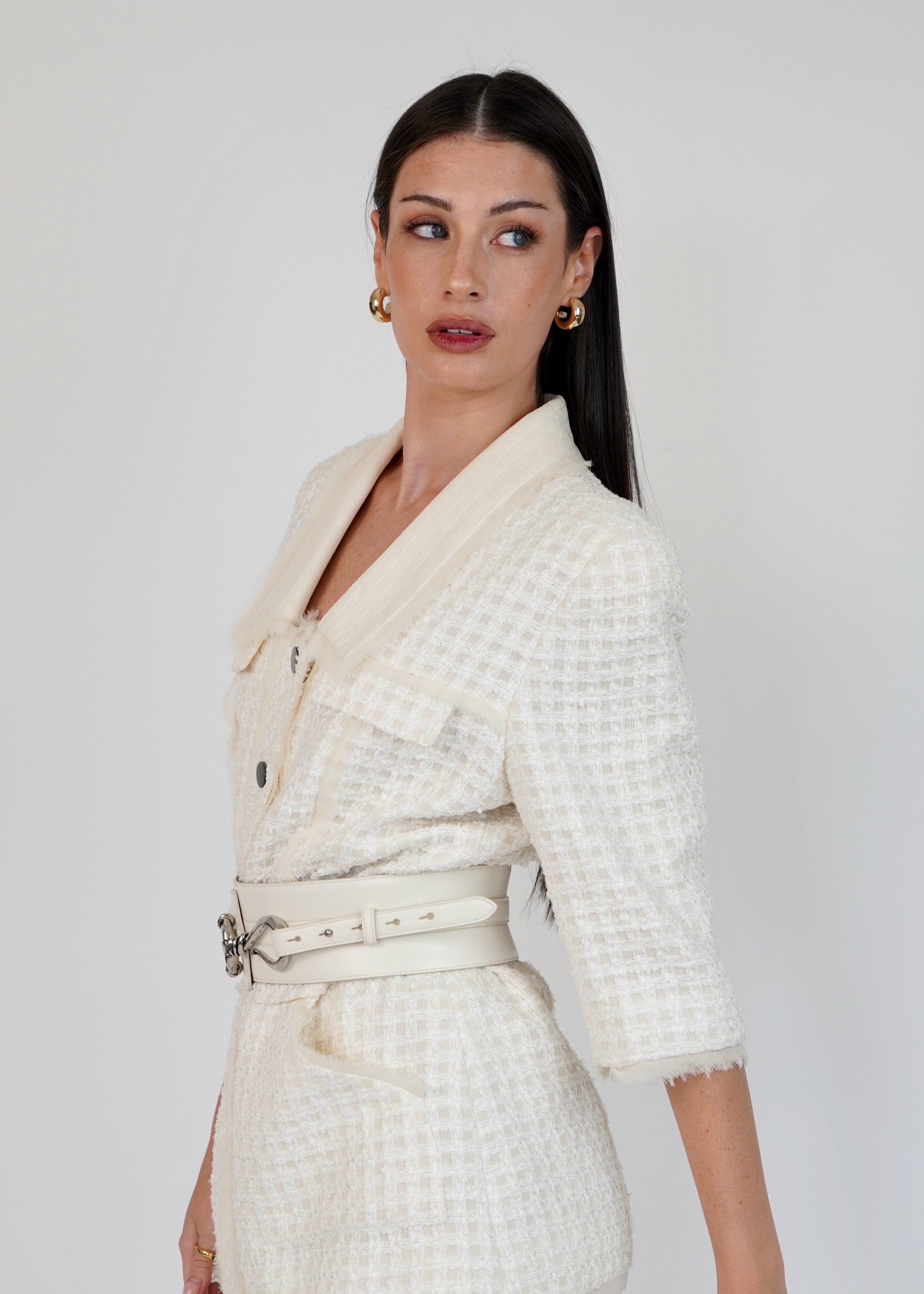 Alexander McQueen Double-Strap Belt with Sculptural Buckle