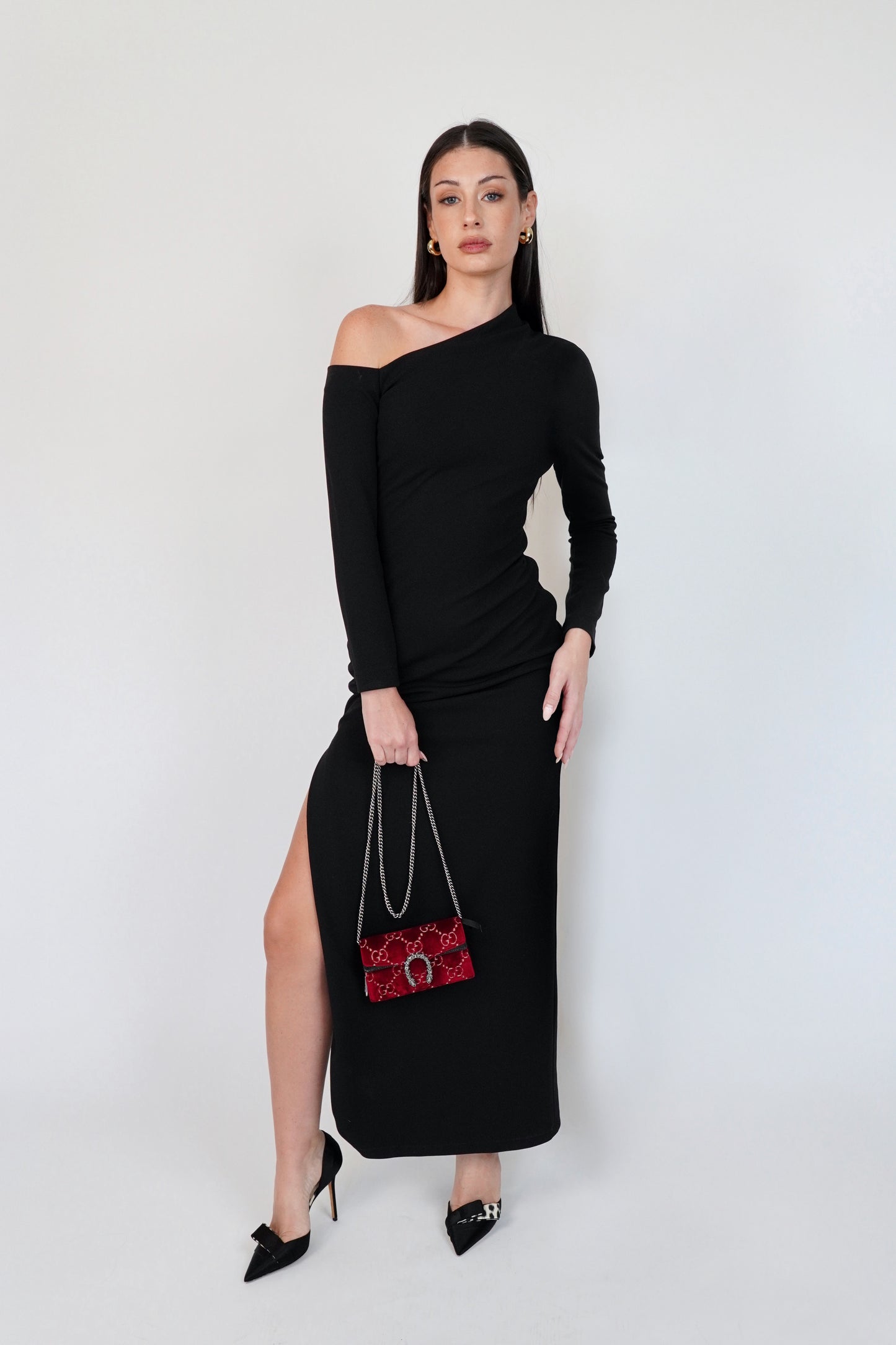 Gucci Dionysus GG Velvet Super Mini Bag in Red