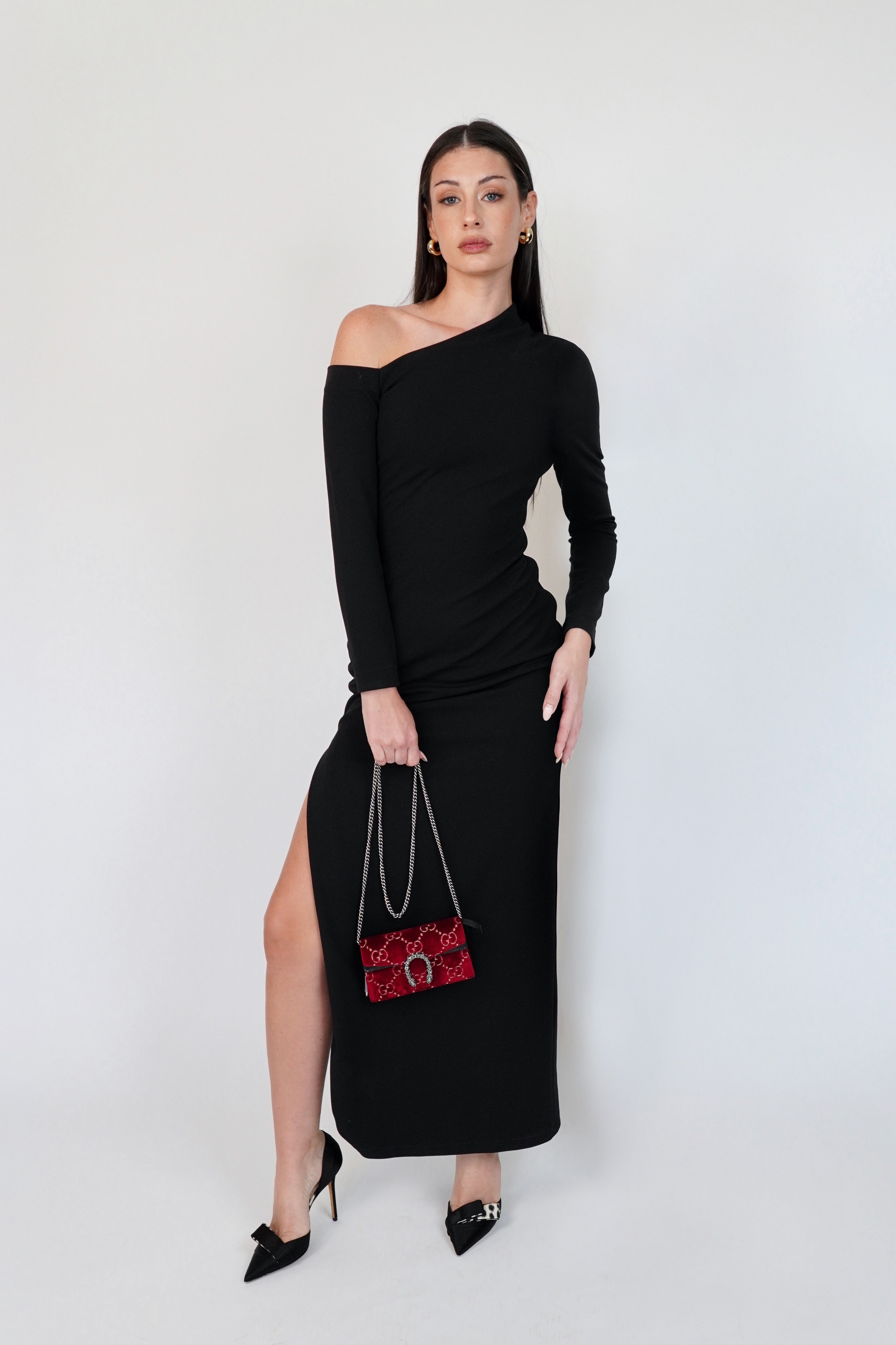 Gucci Dionysus GG Velvet Super Mini Bag in Red