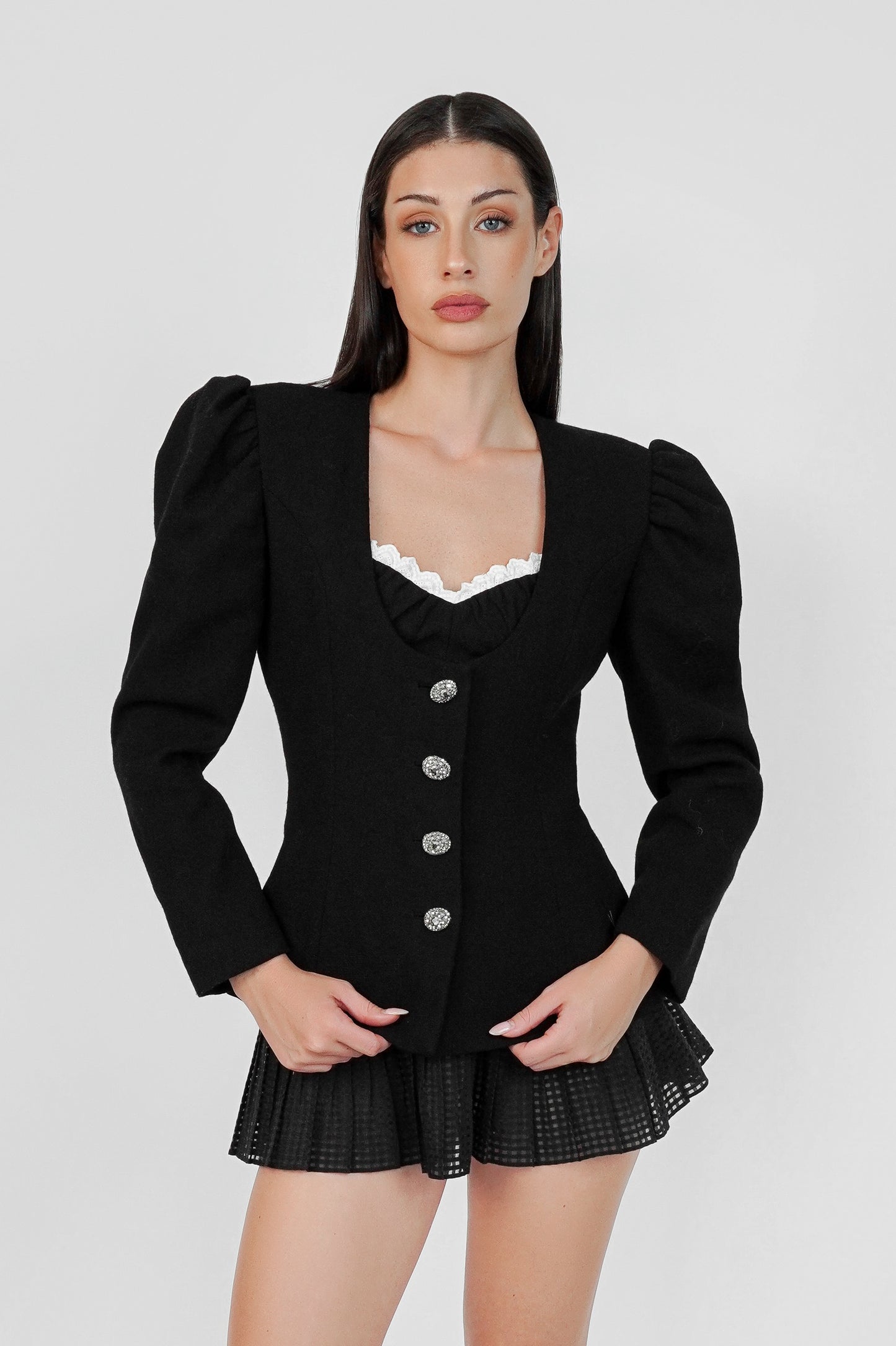 Ann Lawrence Structured Black Jacket
