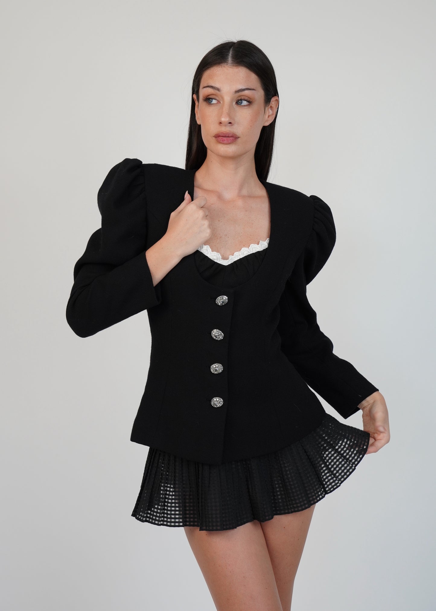 Ann Lawrence Structured Black Jacket