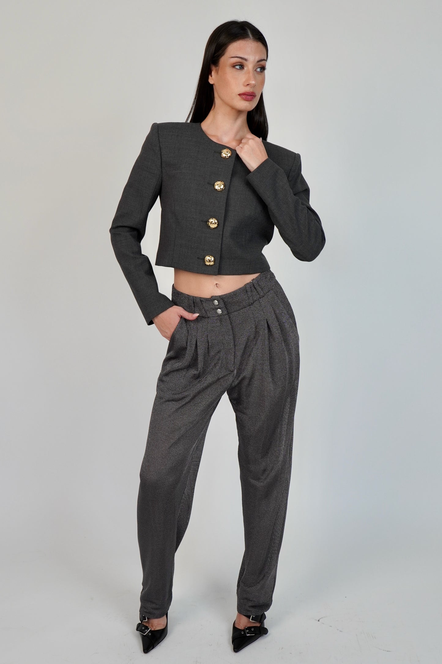 Carolina Herrera Cropped Wool-Blend Jacket