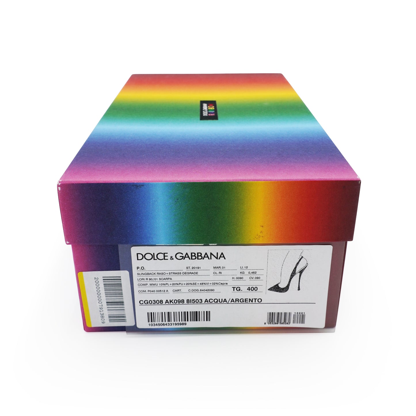 Dolce & Gabbana 'Rainbow Lori' Crystal Slingback Pumps