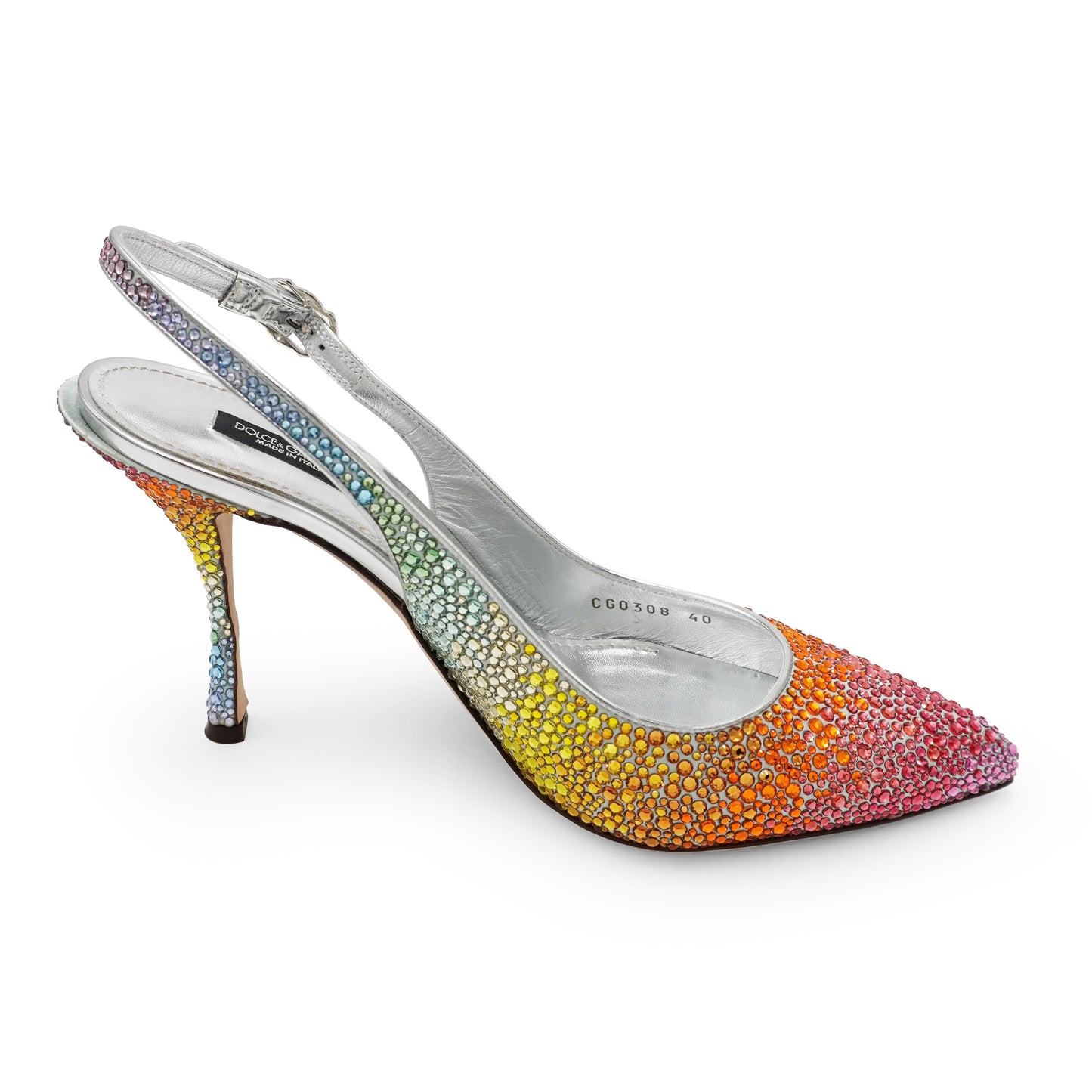 Dolce & Gabbana 'Rainbow Lori' Crystal Slingback Pumps