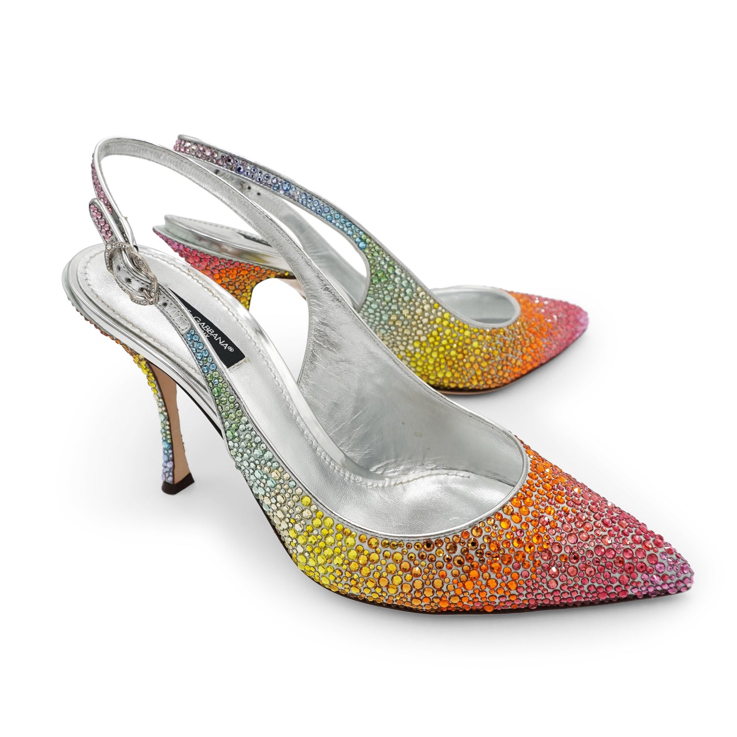 Dolce & Gabbana 'Rainbow Lori' Crystal Slingback Pumps