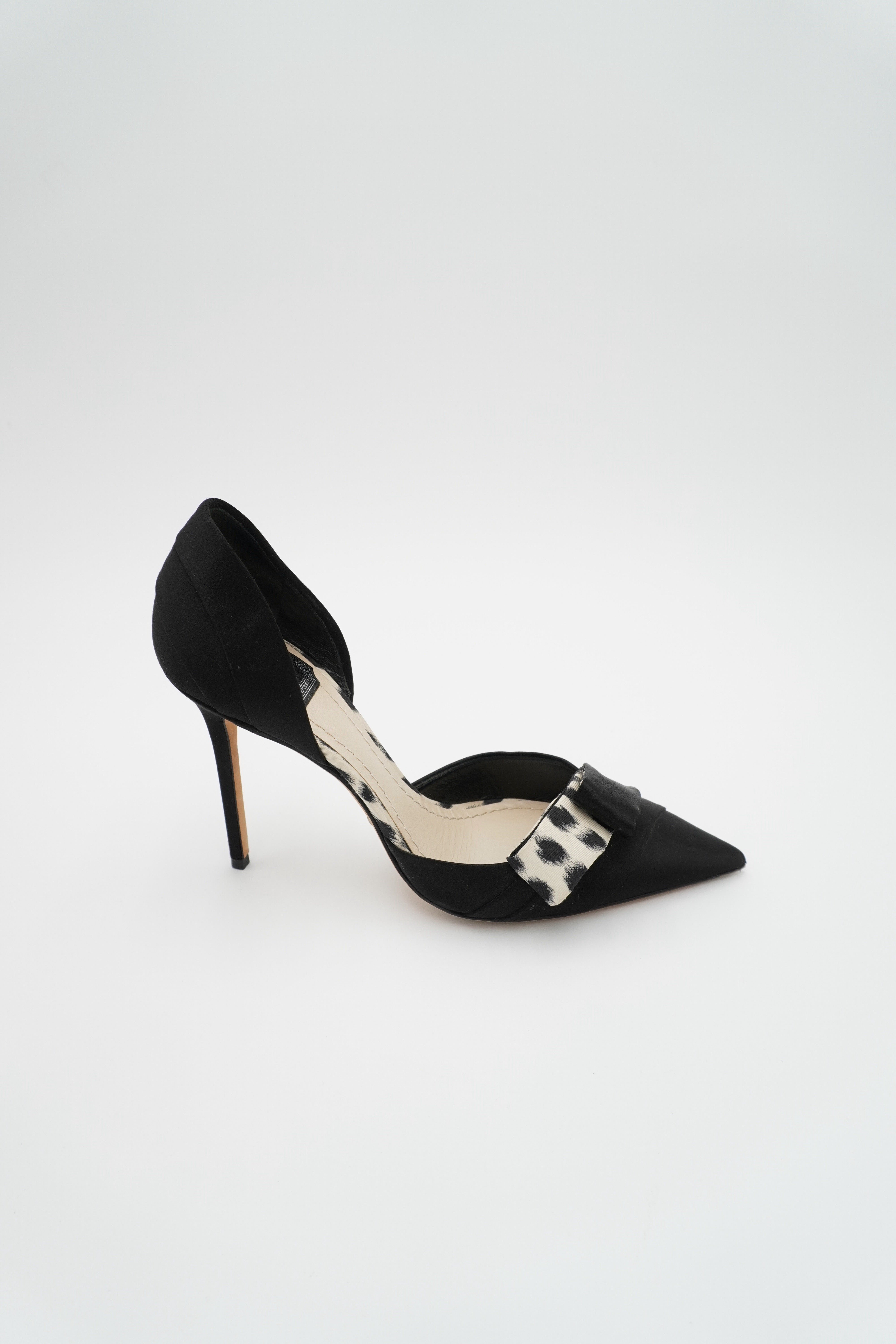 Christian Dior Oblique Jacquard Satin D'Orsay Pumps, size 8