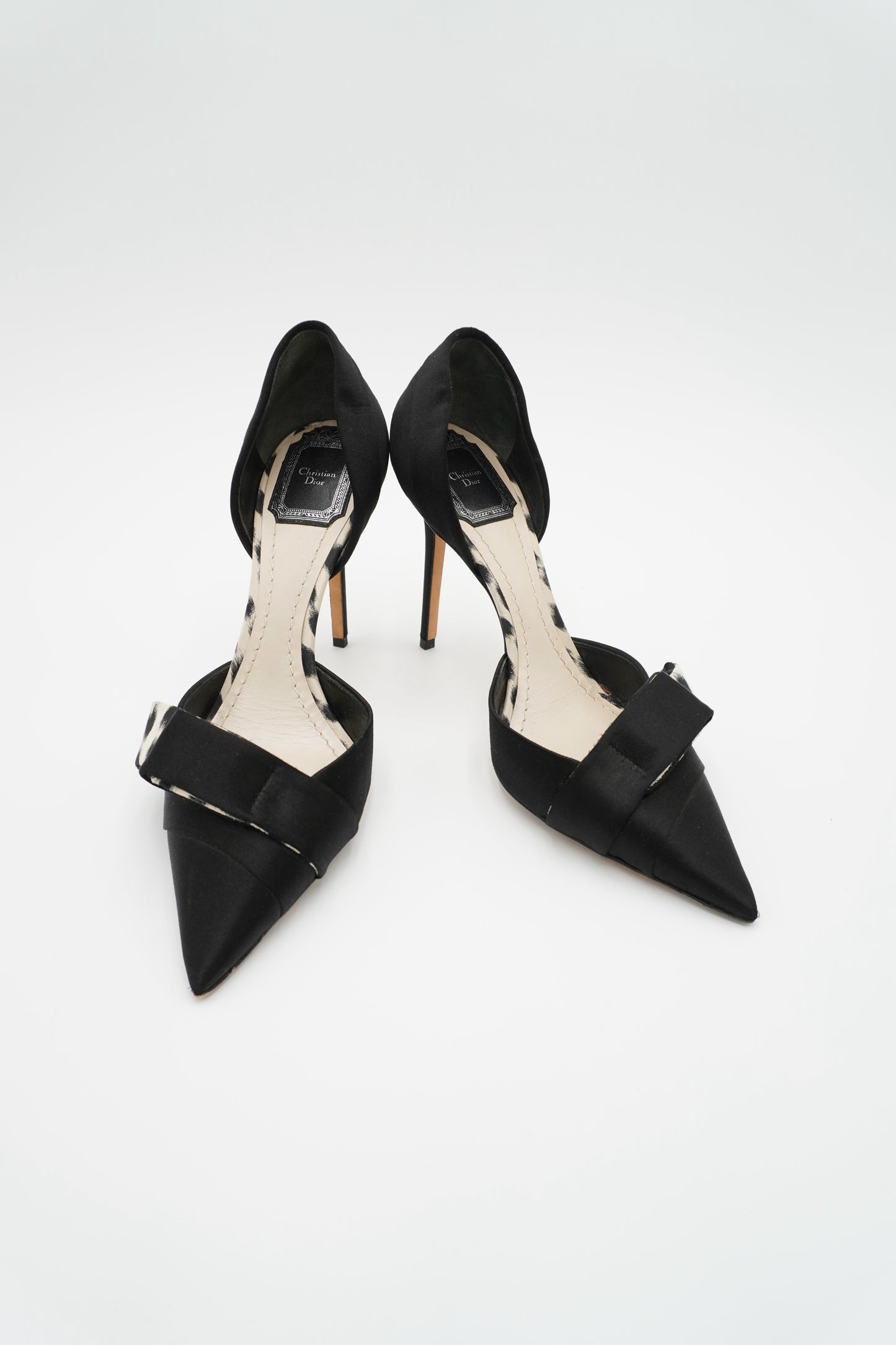 Christian Dior Oblique Jacquard Satin D'Orsay Pumps, size 8