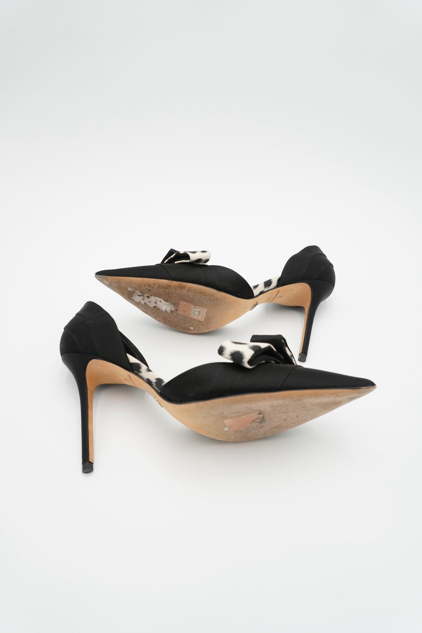 Christian Dior Oblique Jacquard Satin D'Orsay Pumps, size 8