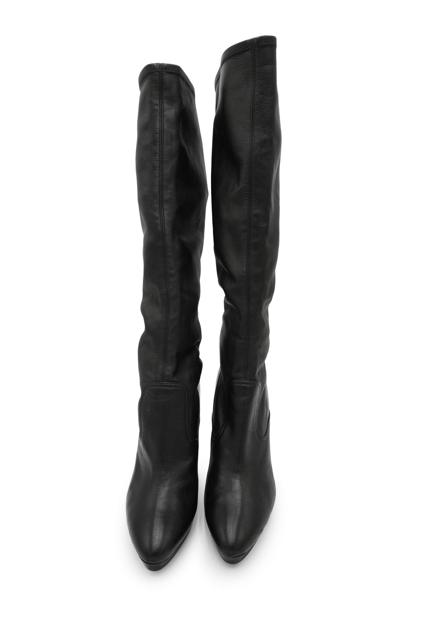 Gianfranco Ferré Black Leather Knee-High Boots