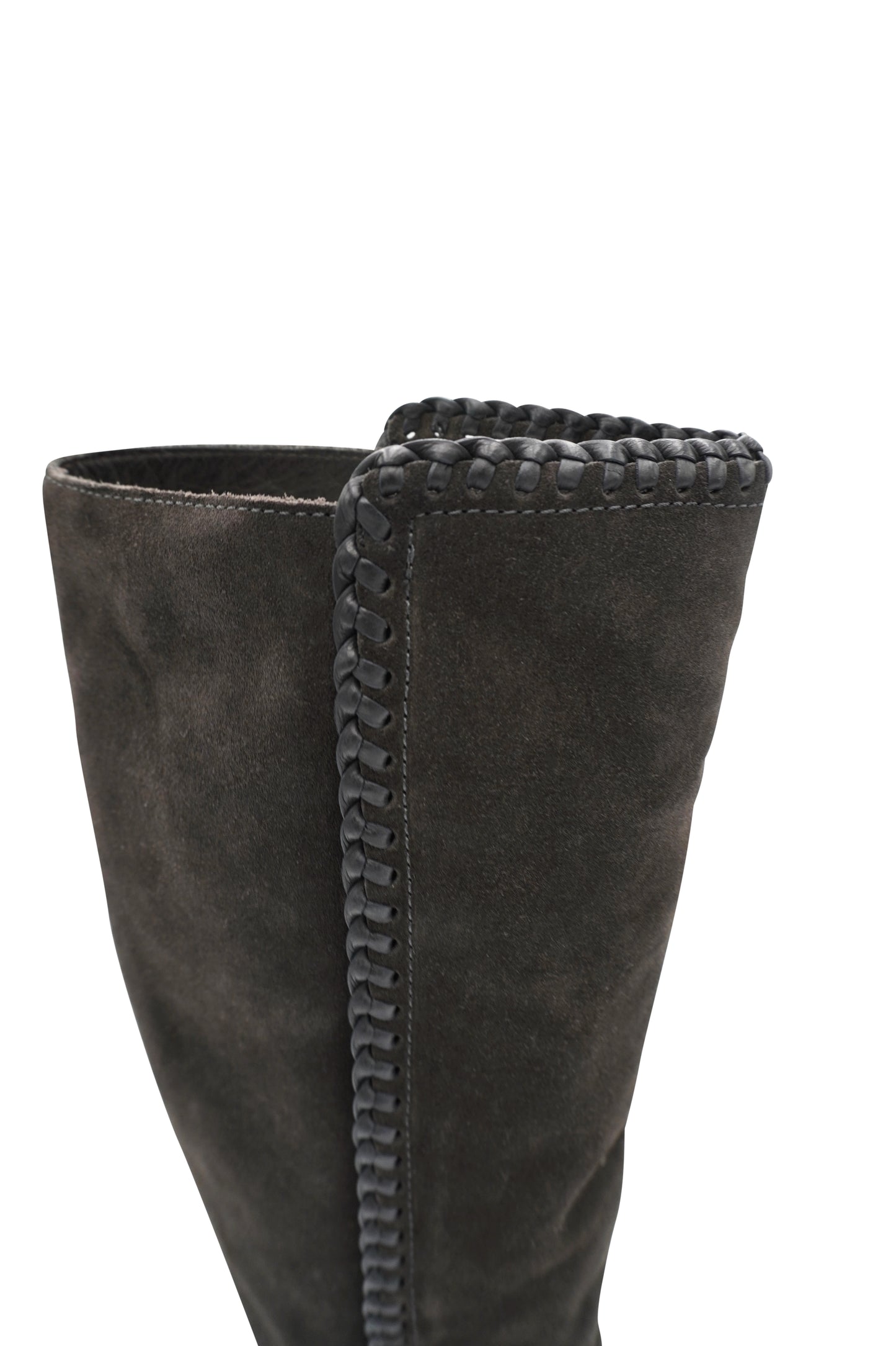 Frye Grey Suede Knee-High Boots