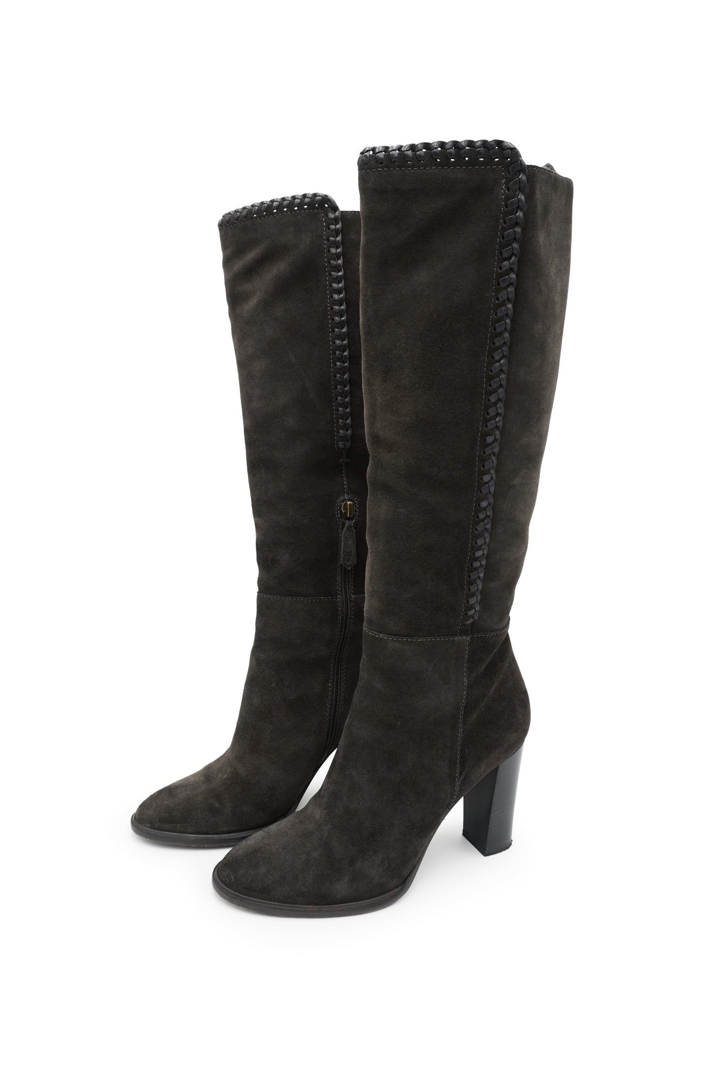 Frye Grey Suede Knee-High Boots