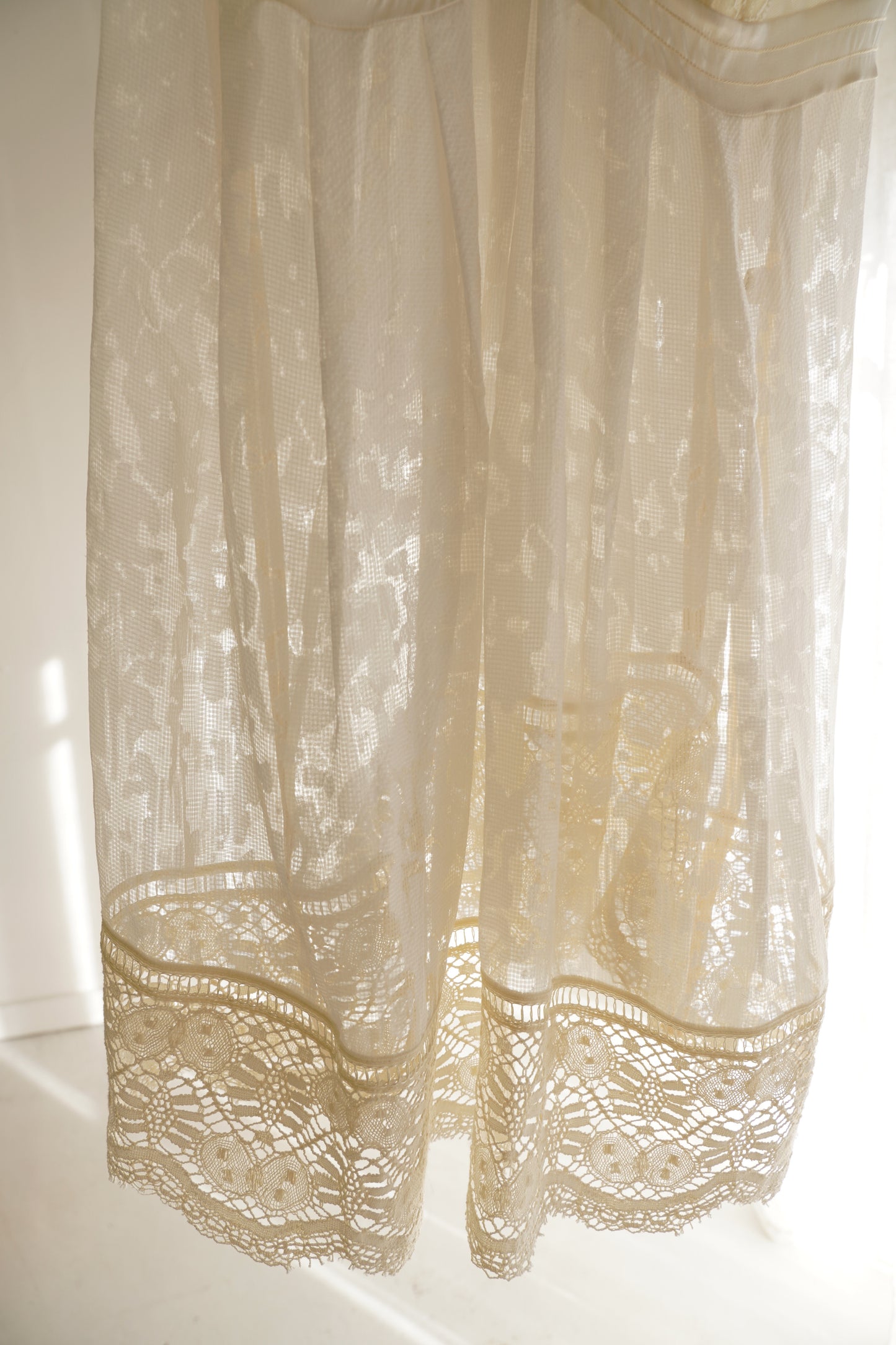 La Perla Babydoll Lace Trim Slip Dress