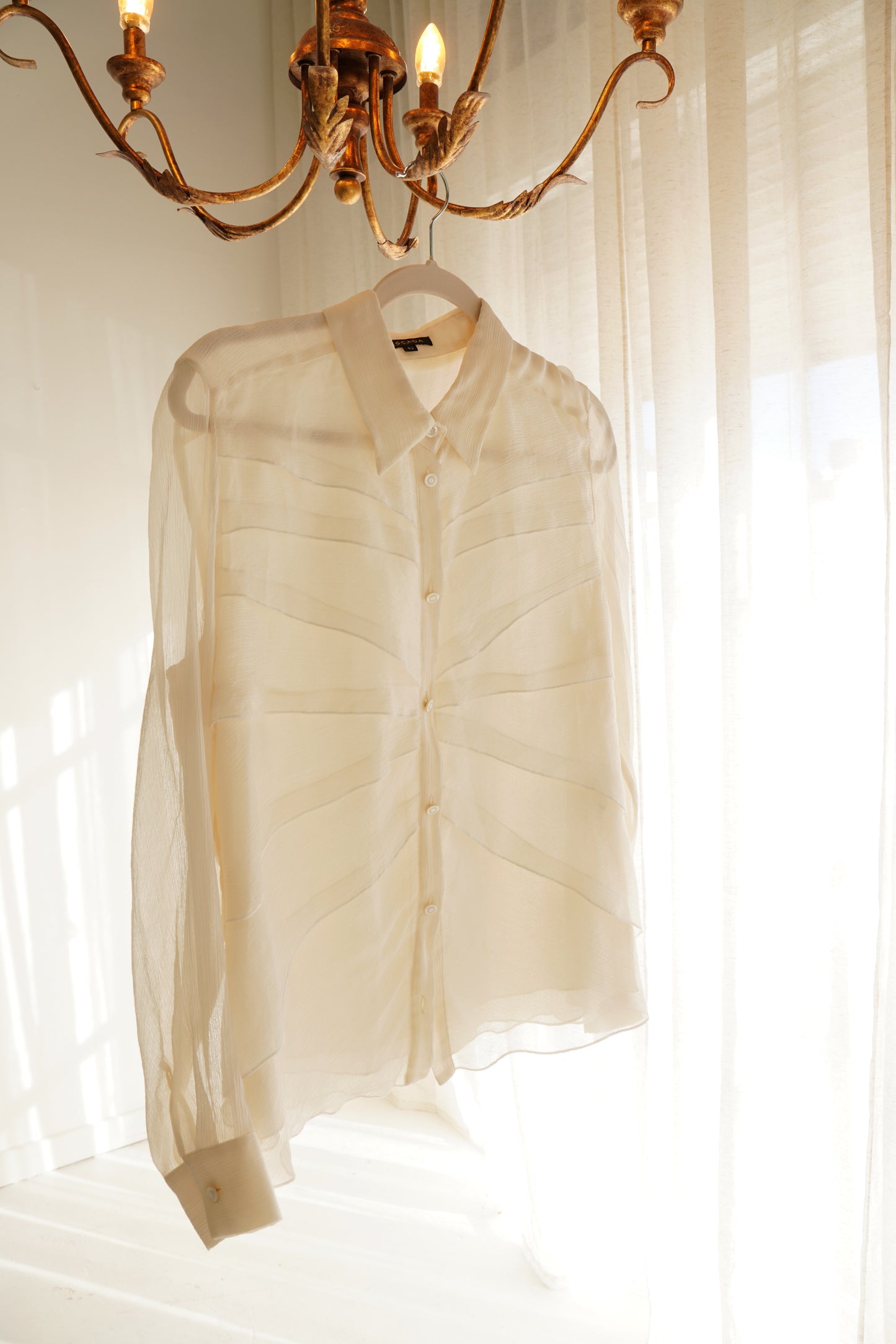 Escada Silk Long Sleeve Button-up Top