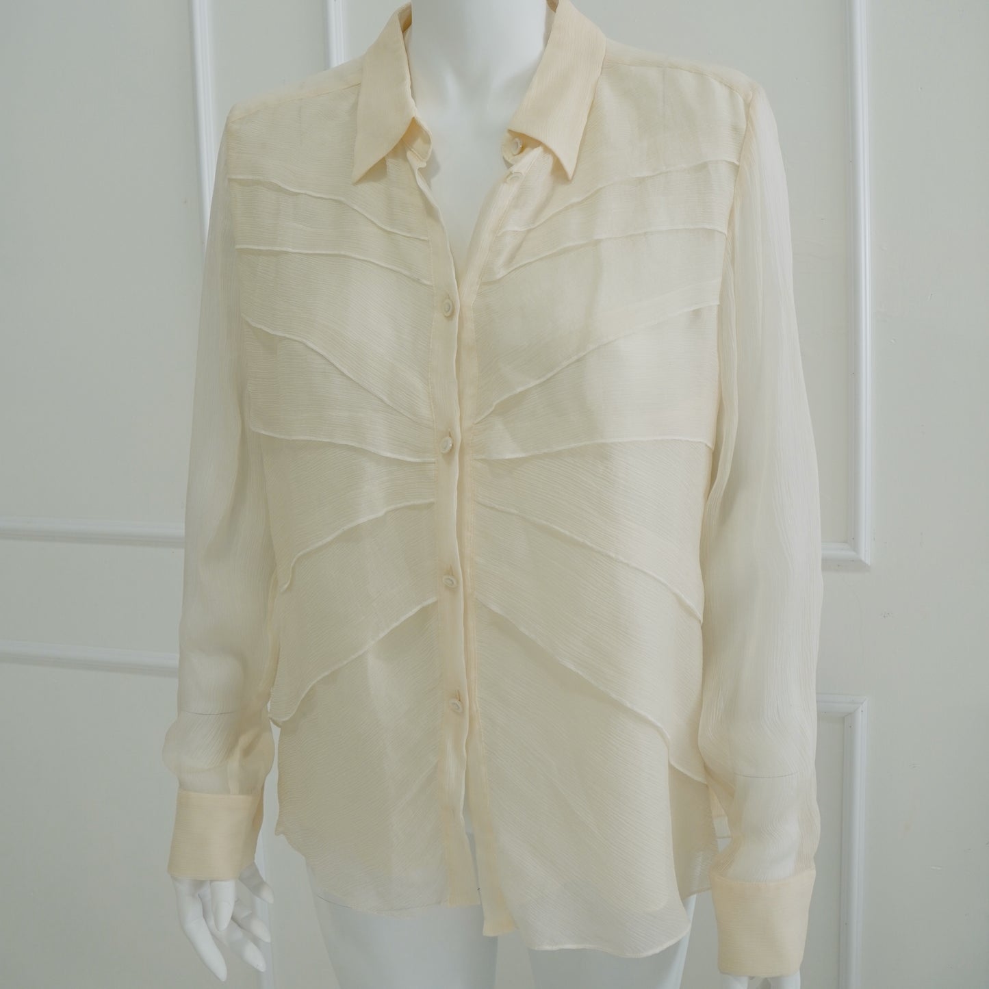 Escada Silk Long Sleeve Button-up Top